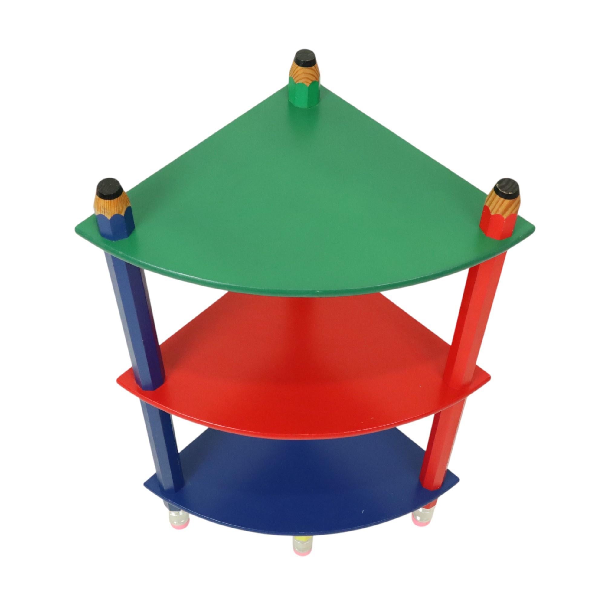 Lacquered Vintage Triangular Pencil Rack Pierre Sala 1980s For Sale