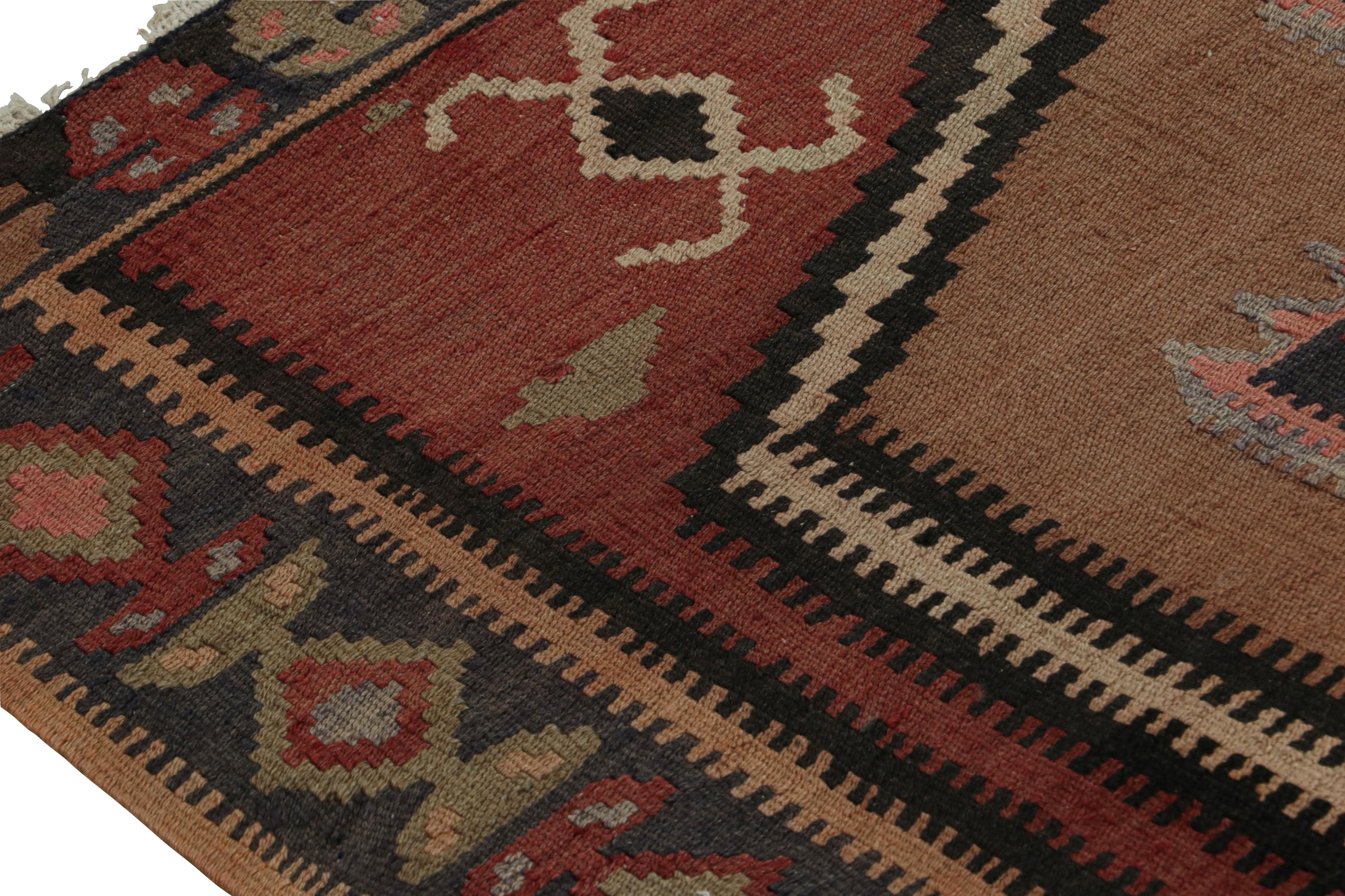 Vintage tribal Afghan Kilim rug in Red, with Medallions, from Rug & Kilim In Good Condition For Sale In Long Island City, NY