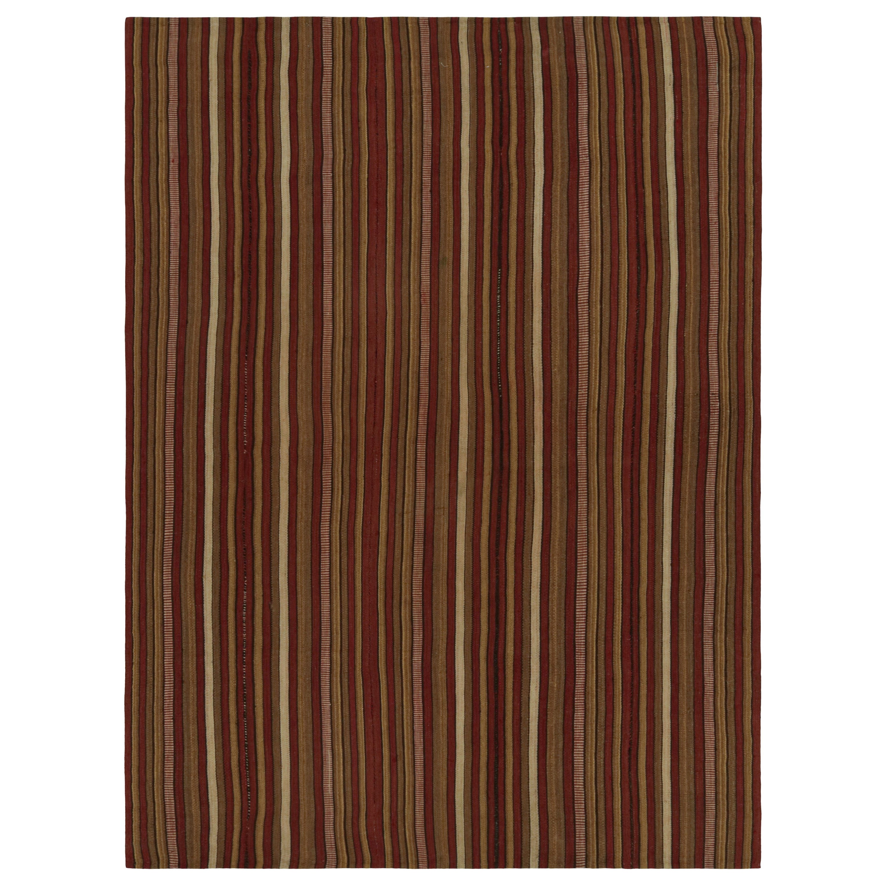 Alter afghanischer Stammes-Kilim-Teppich in Rot mit Streifen von Rug & Kilim