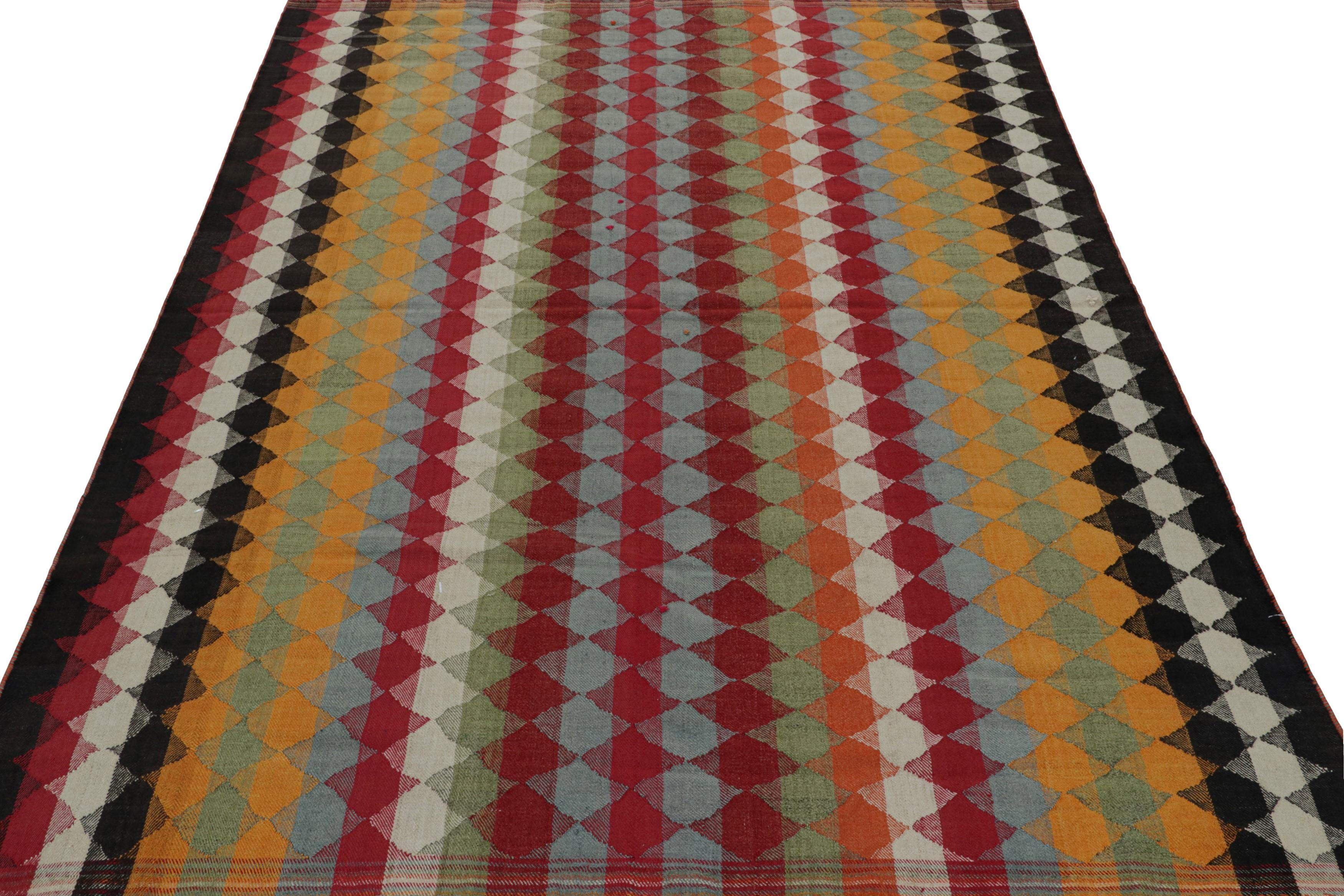 Tribal Vintage tribal Afghan Kilim rug, with Geometric Patterns, from Rug & Kilim For Sale
