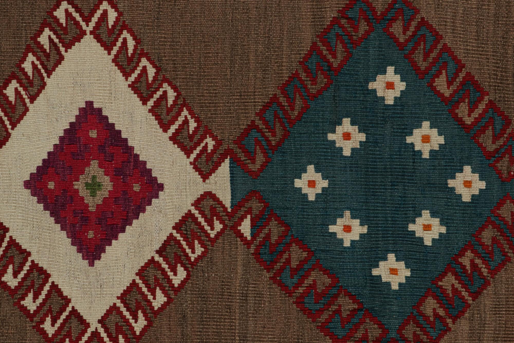 Mid-20th Century Vintage Tribal Afghan Kilim Rug, with Geometric Patterns, from Rug & Kilim For Sale