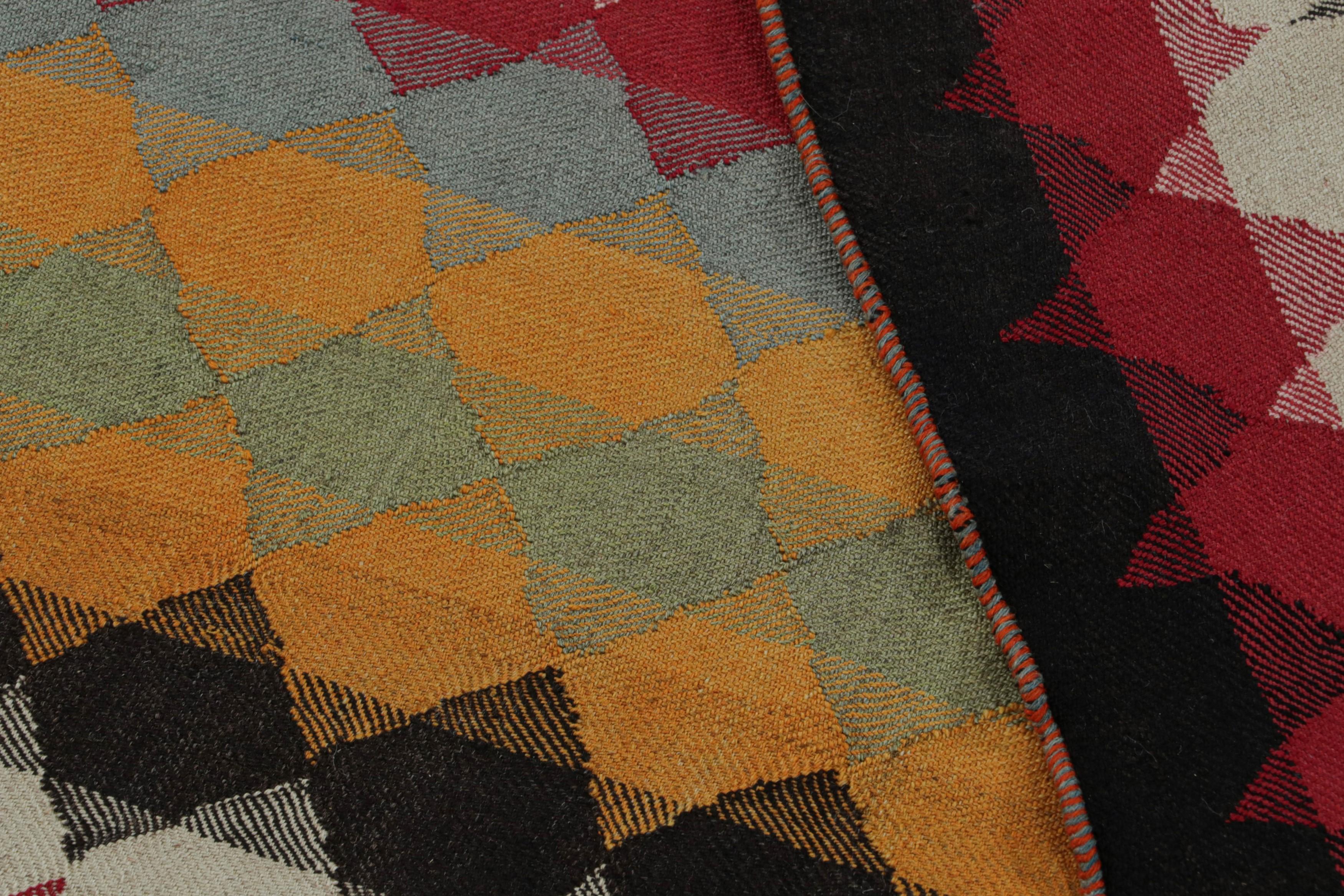 Wool Vintage tribal Afghan Kilim rug, with Geometric Patterns, from Rug & Kilim For Sale