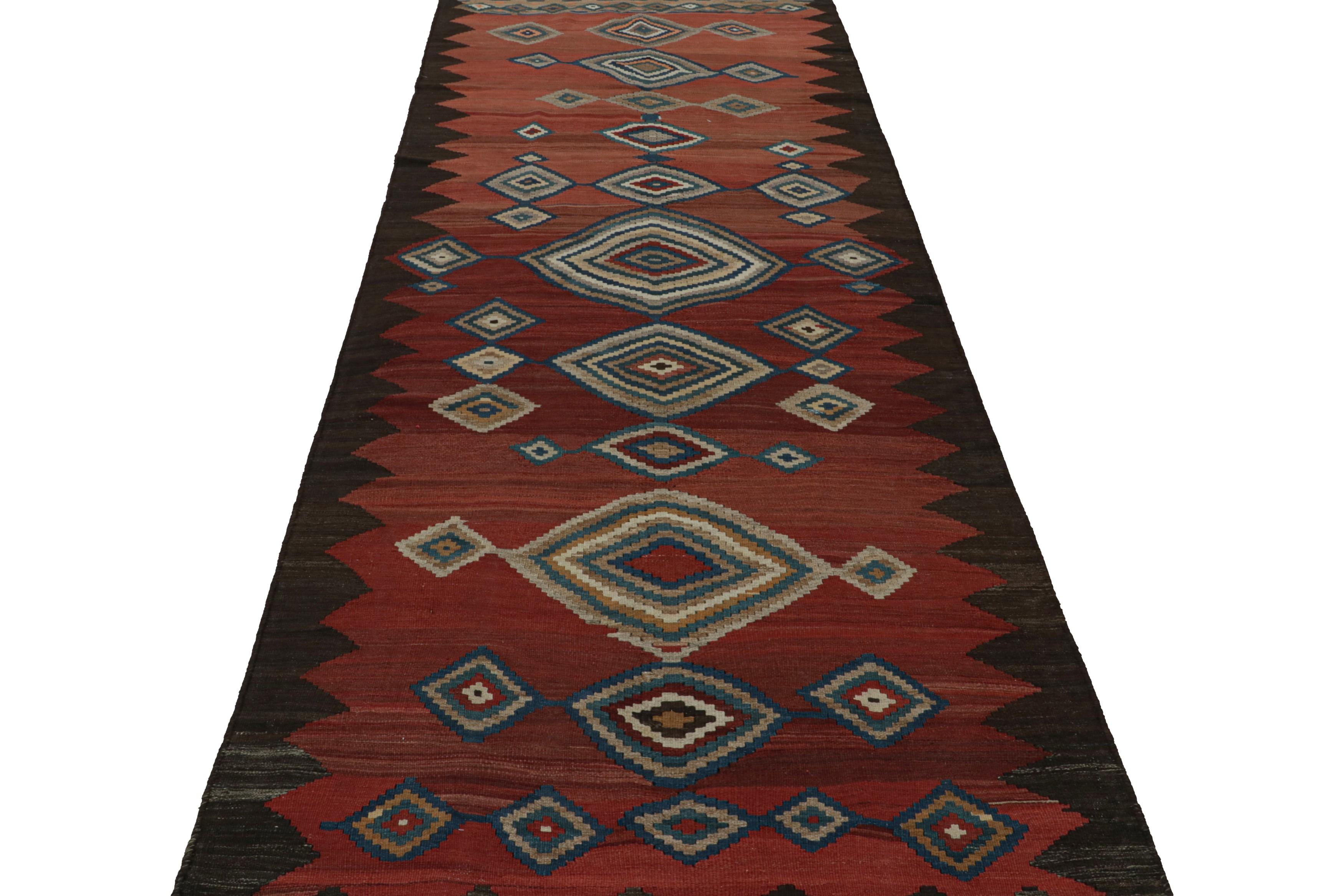 Tribal Vintage tribal Afghan Kilim Runner Rug, with Medallions, from Rug & Kilim For Sale