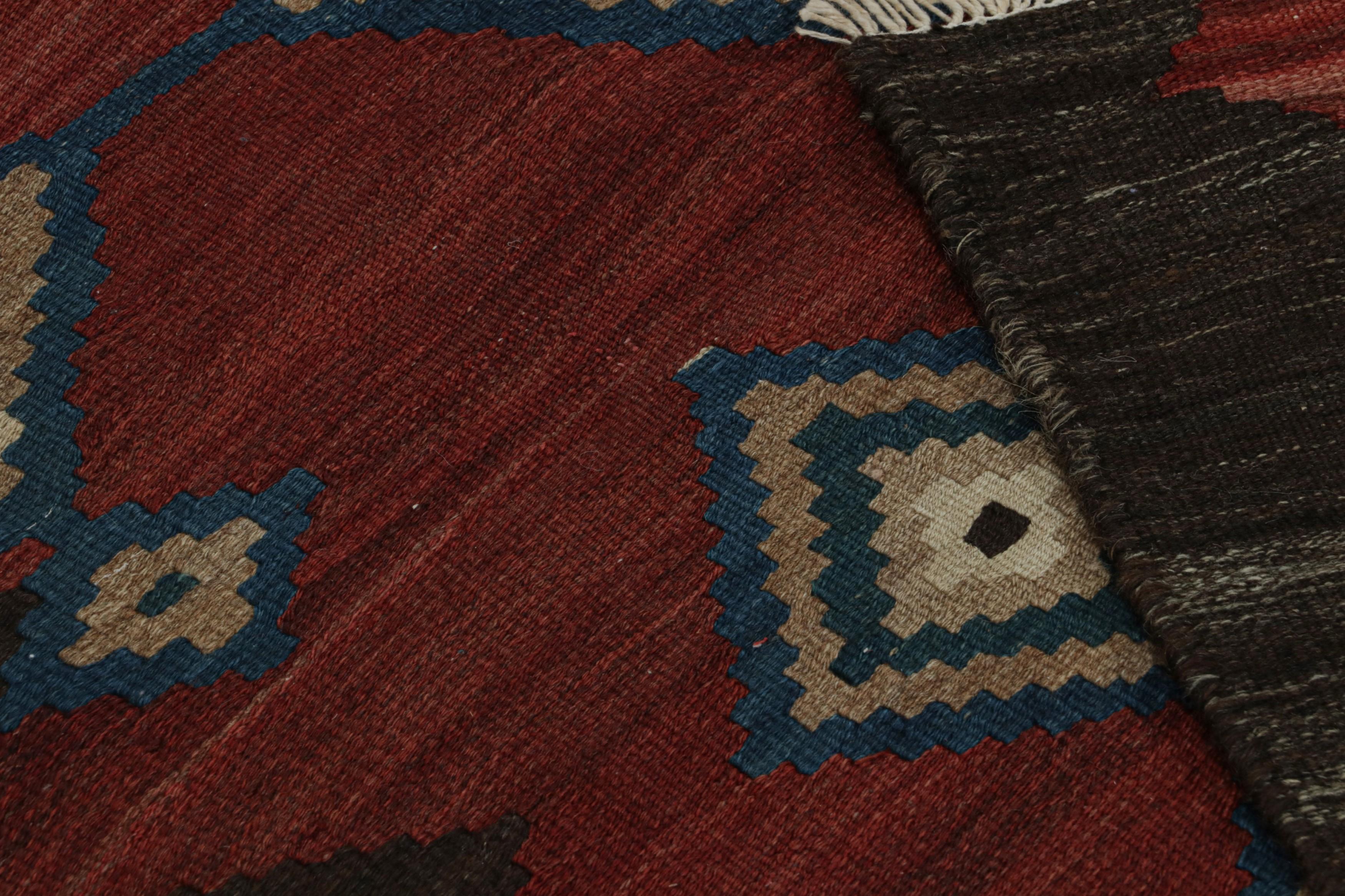 Wool Vintage tribal Afghan Kilim Runner Rug, with Medallions, from Rug & Kilim For Sale