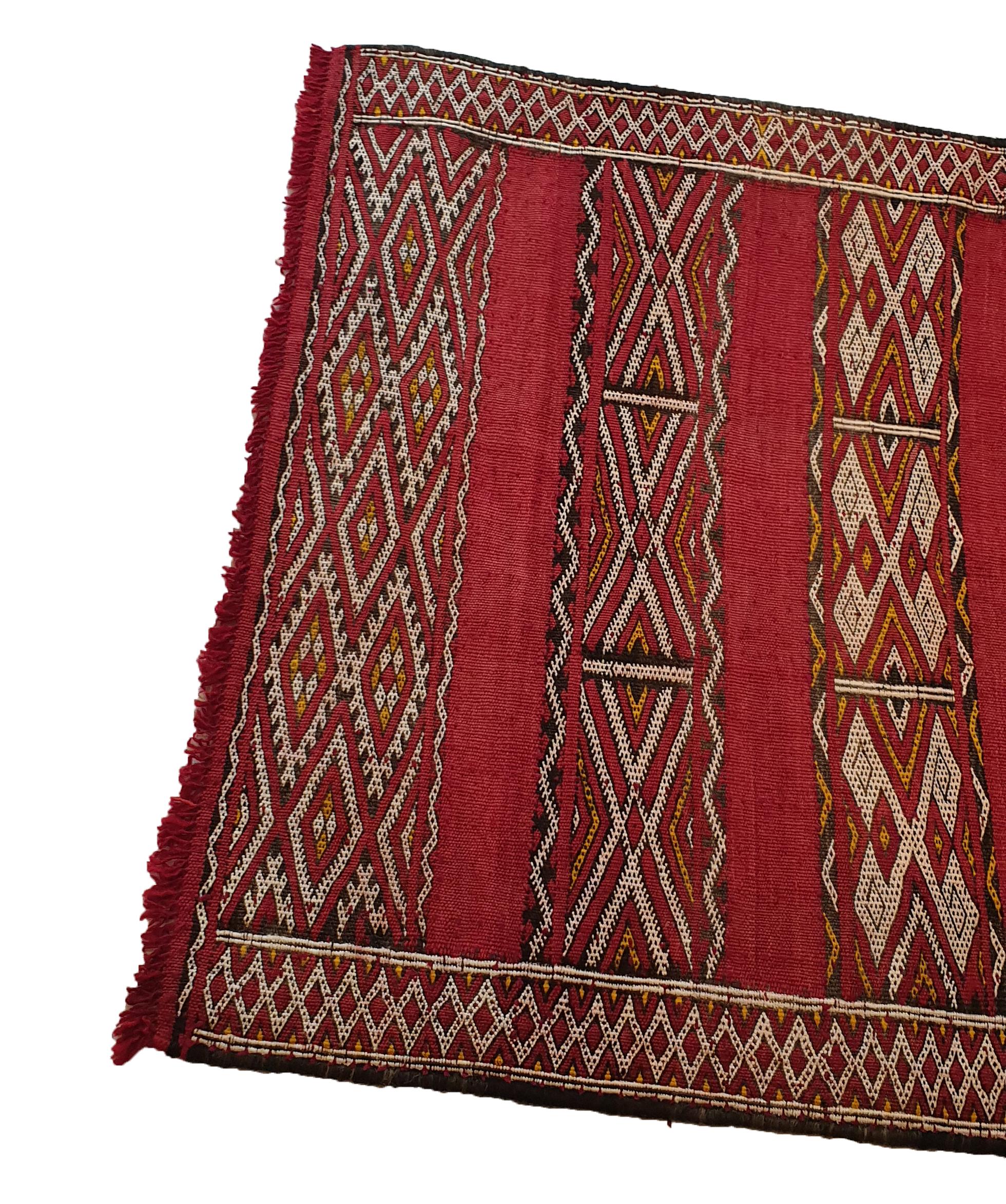 681 -  Afrikanischer Stammeskunst-Teppich, Vintage, 20. Jahrhundert (Maghreb) im Angebot