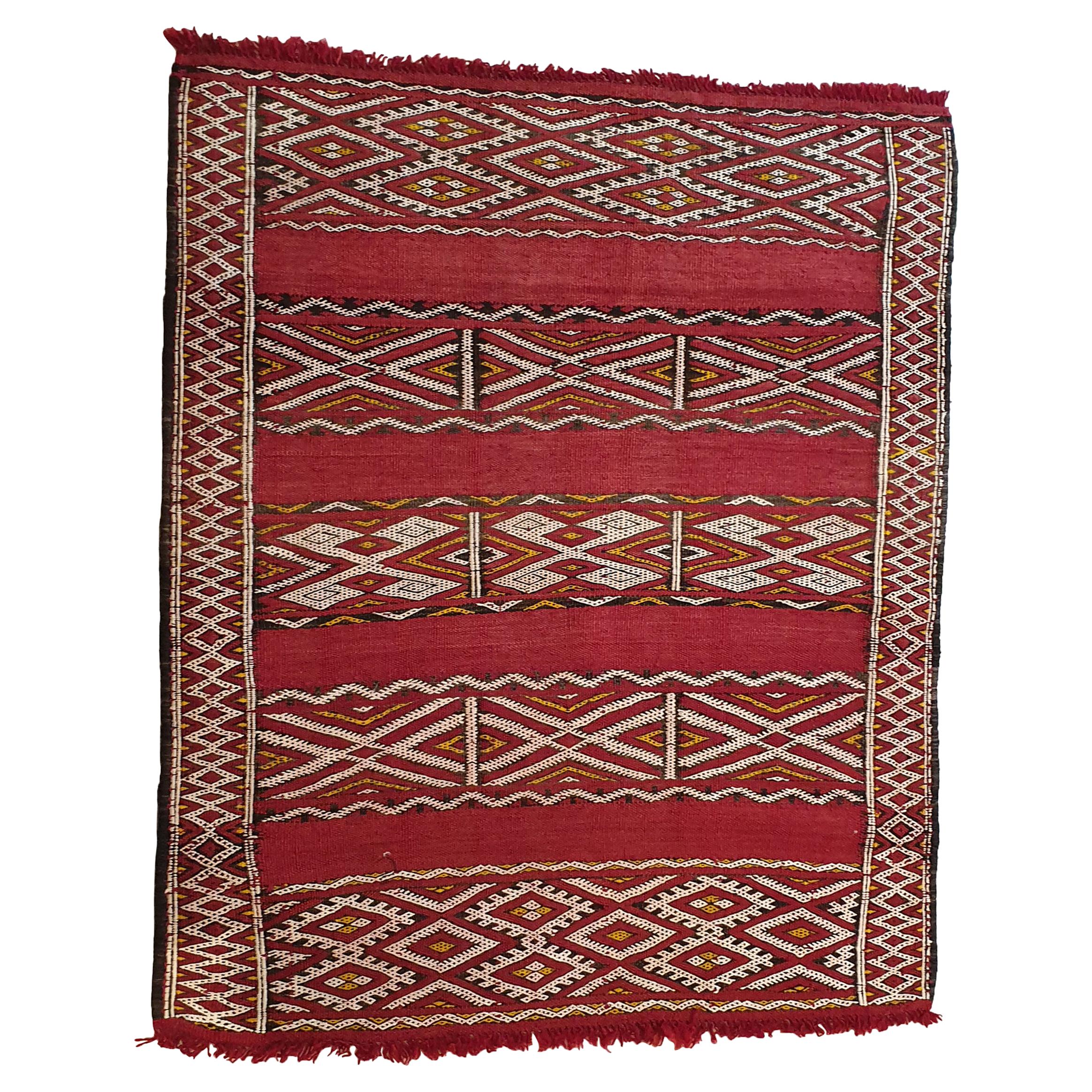 681 -  Afrikanischer Stammeskunst-Teppich, Vintage, 20. Jahrhundert im Angebot