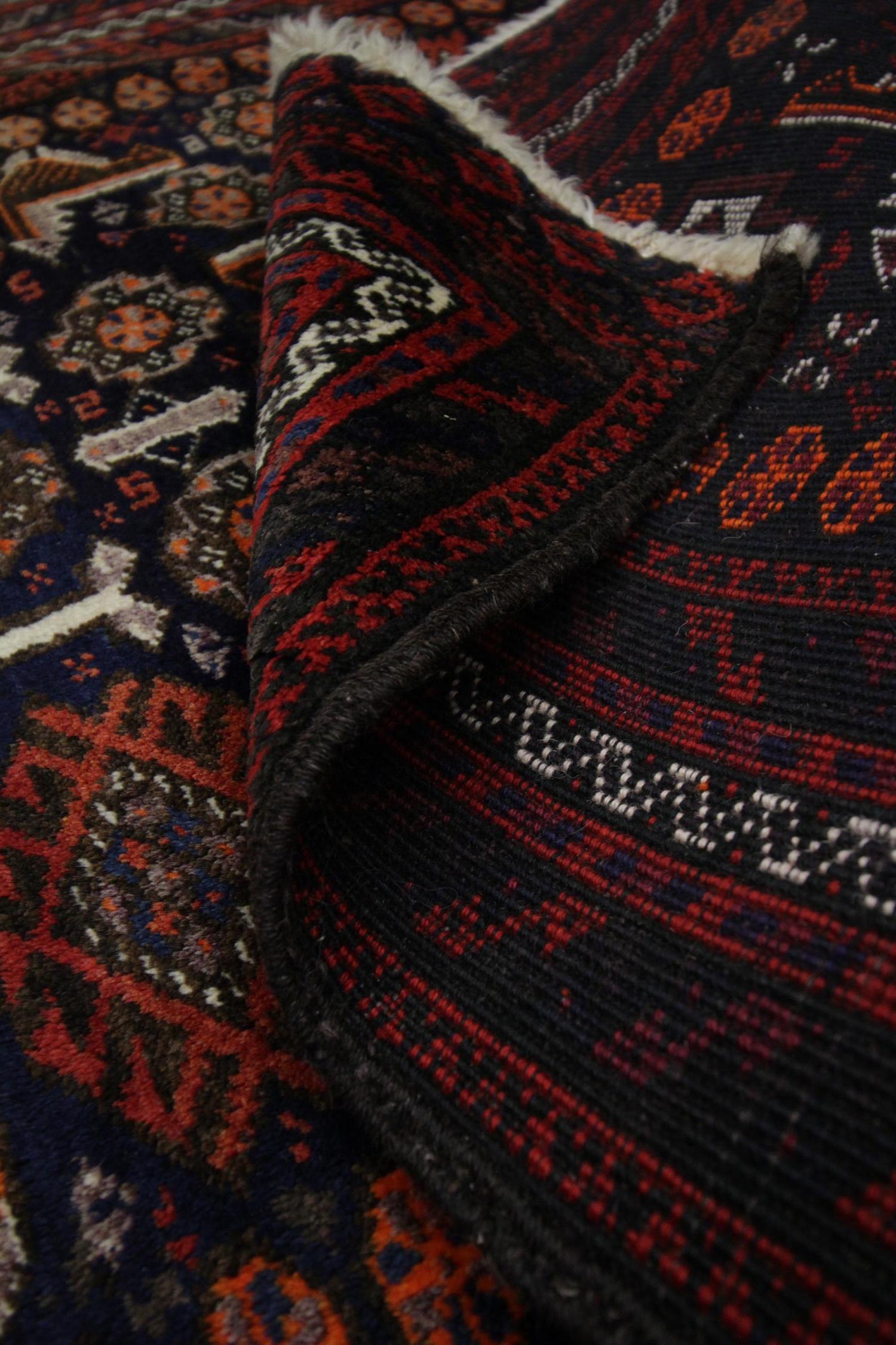 Vintage Tribal Area Rug, Handwoven Afghanistan Red Wool Carpet 2