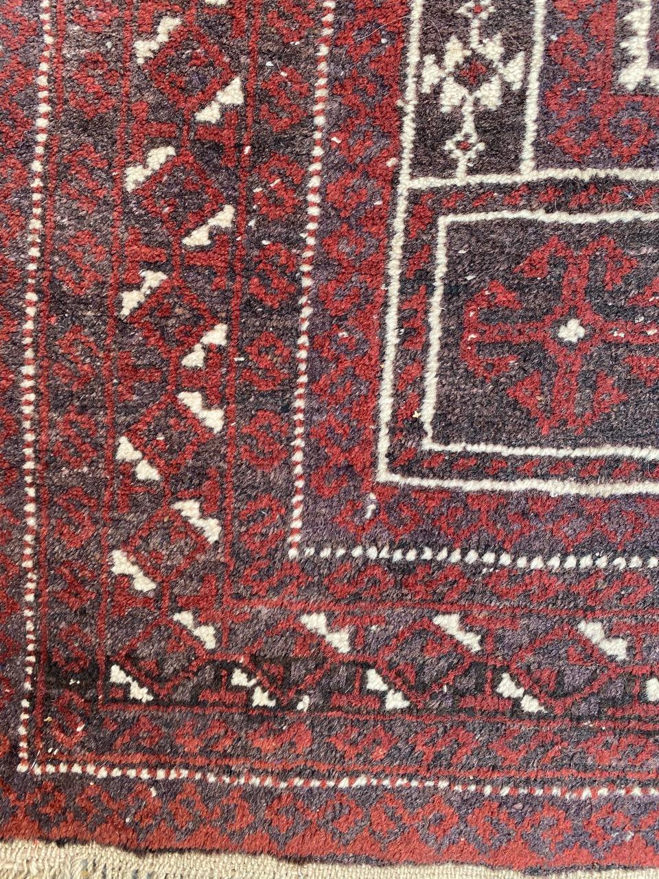 Vintage Tribal Baluch Afghan Rug For Sale 8