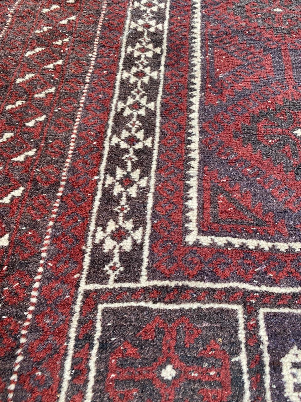 Vintage Tribal Baluch Afghan Rug For Sale 10