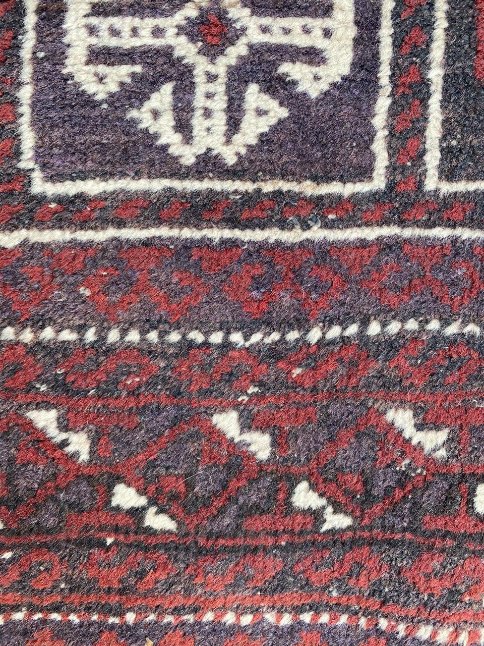 Vintage Tribal Baluch Afghan Rug For Sale 12