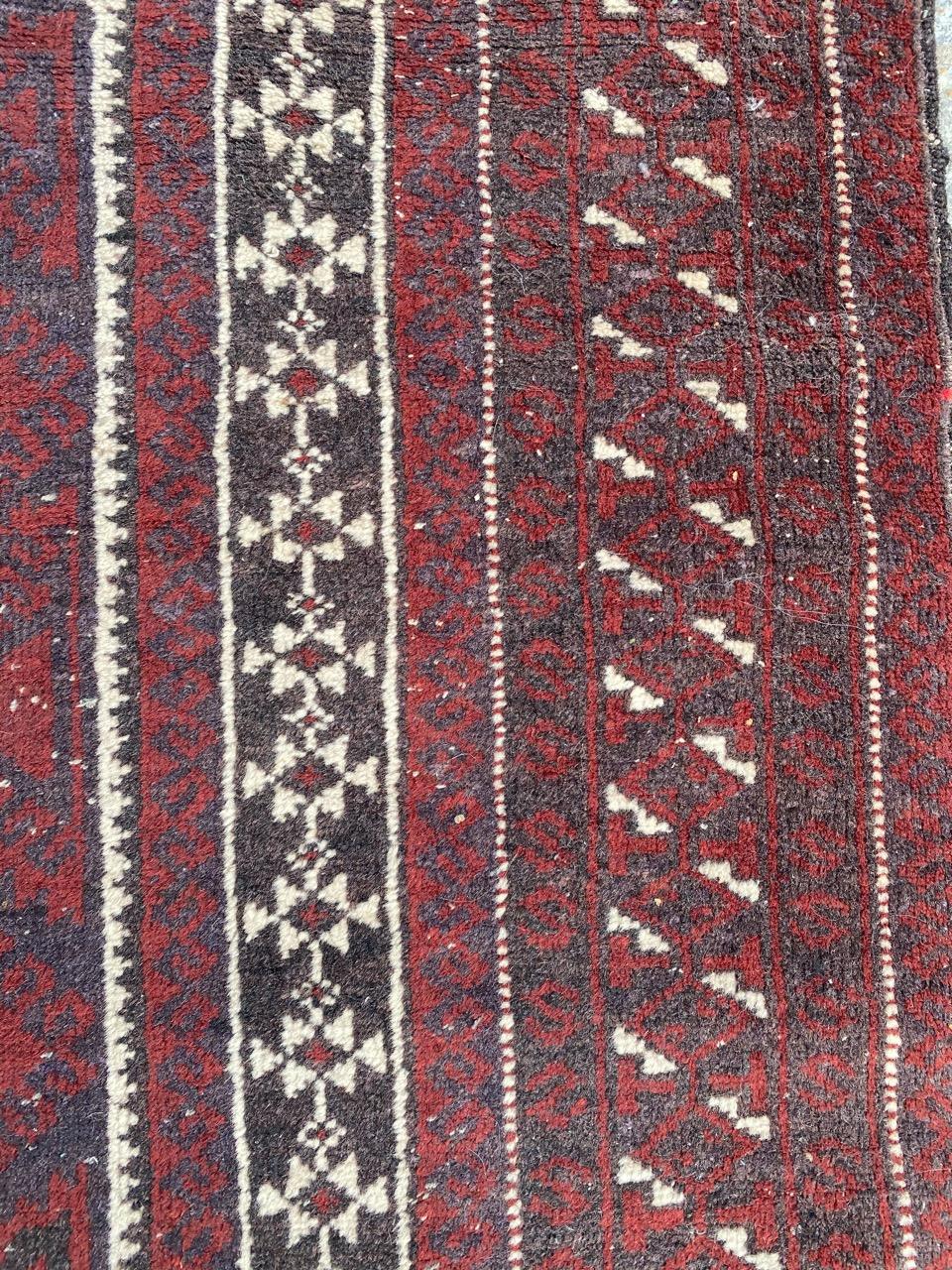 Vintage Tribal Baluch Afghan Rug In Good Condition For Sale In Saint Ouen, FR
