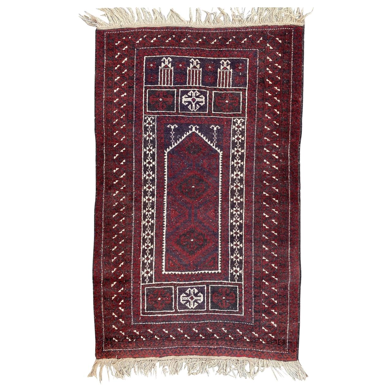 Vintage Tribal Baluch Afghan Rug For Sale