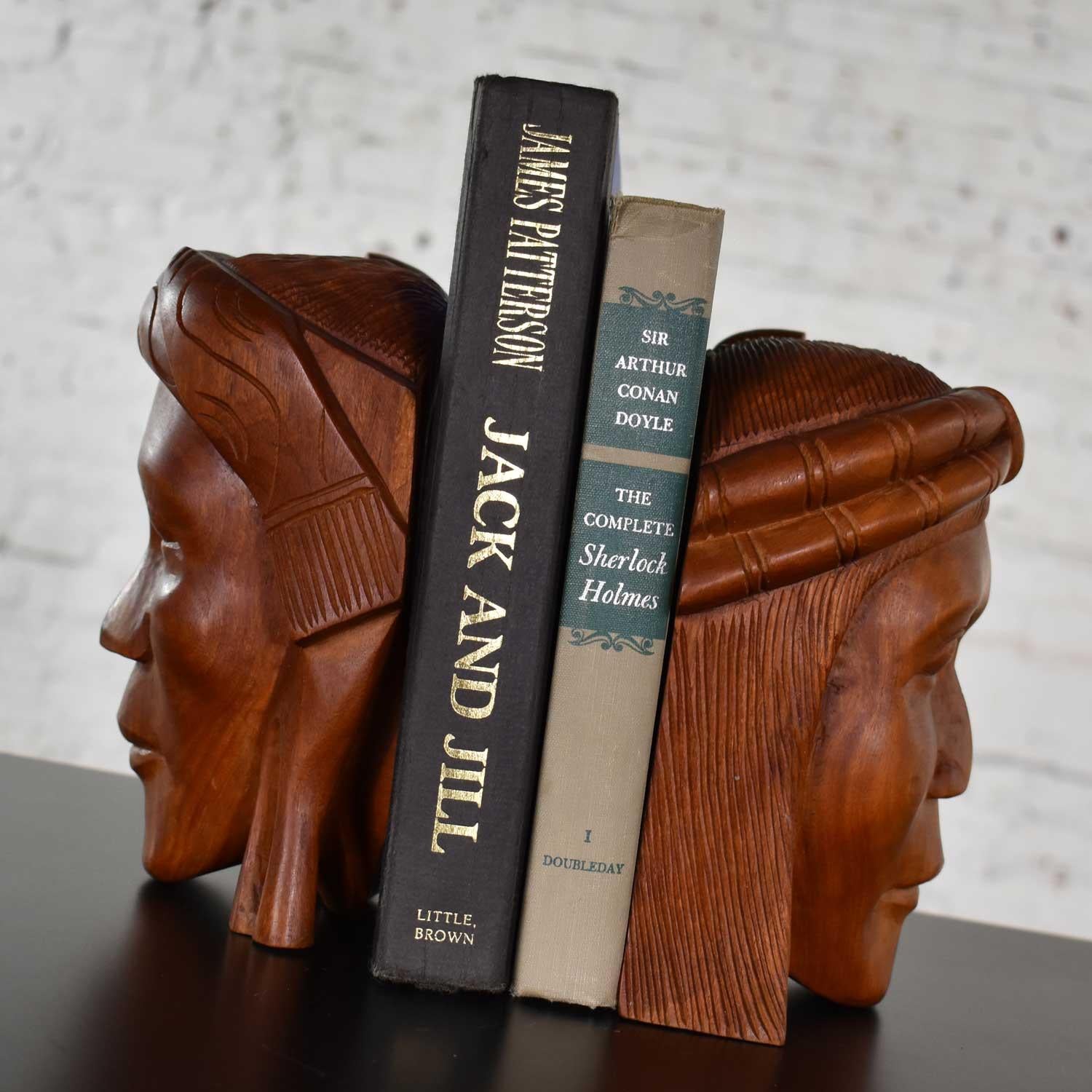 carved bookends
