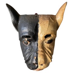 Vintage Tribal Dog Head Mask