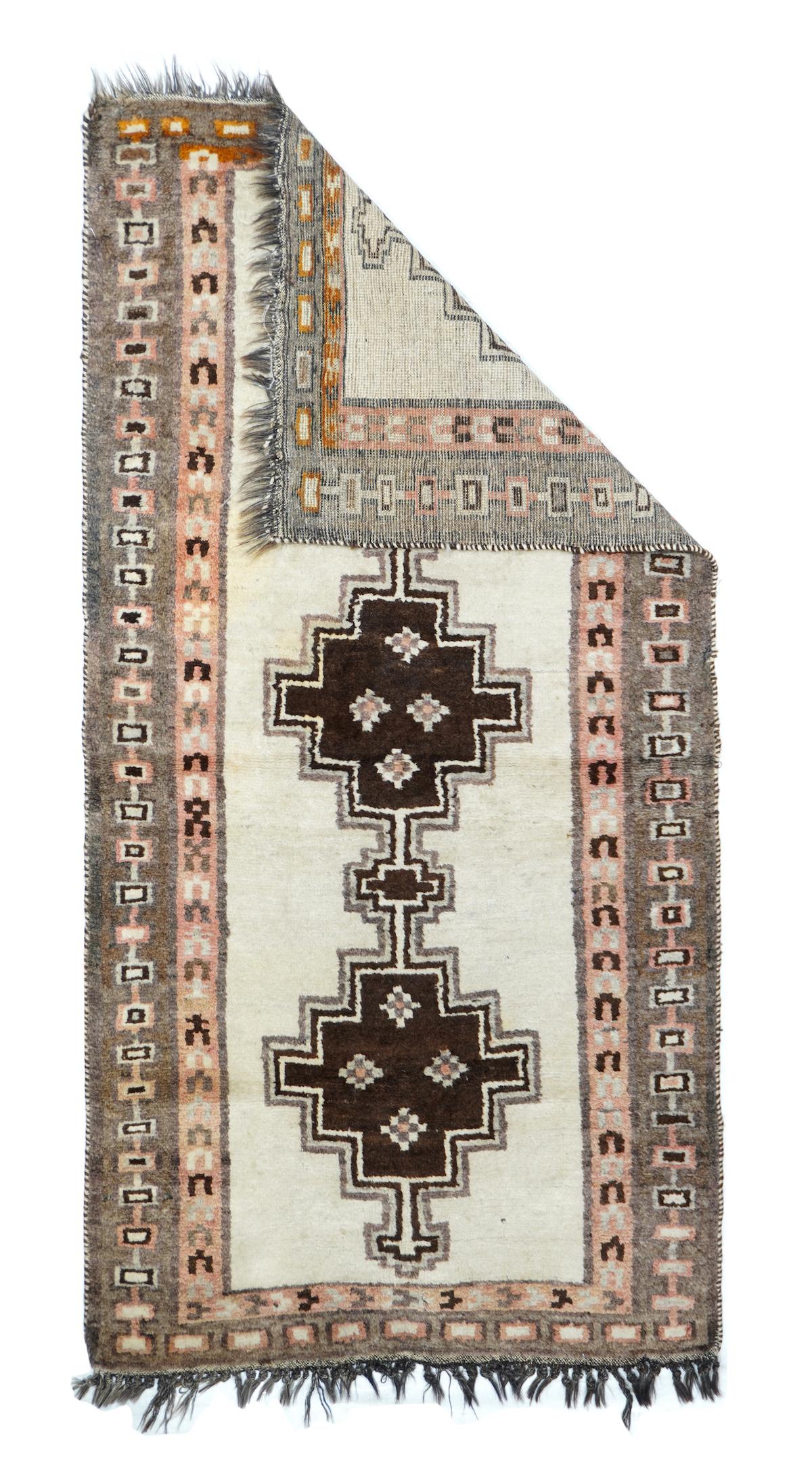 Vintage Tribal Gabbeh rug 3'3'' x 6'3''.