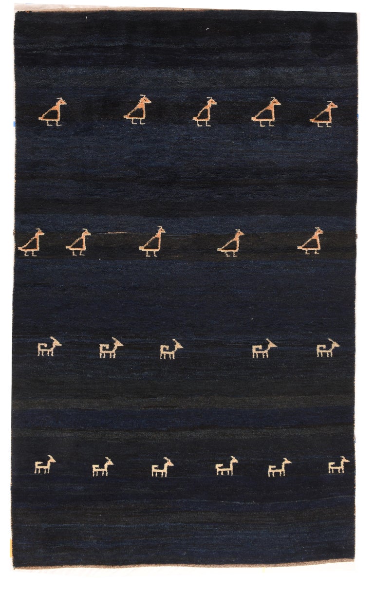 Gabbi Rugs Vintage Tribal Gabbeh Rug For Sale at 1stDibs