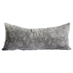 Vintage Tribal Gray and Natural Textile Pillow