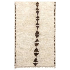 Vintage Tribal Hand Knotted Natural Wool Moroccan Area Rug by Doris Leslie Blau