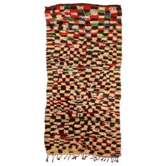 Vintage Tribal Moroccan Colorful Handwoven Rug