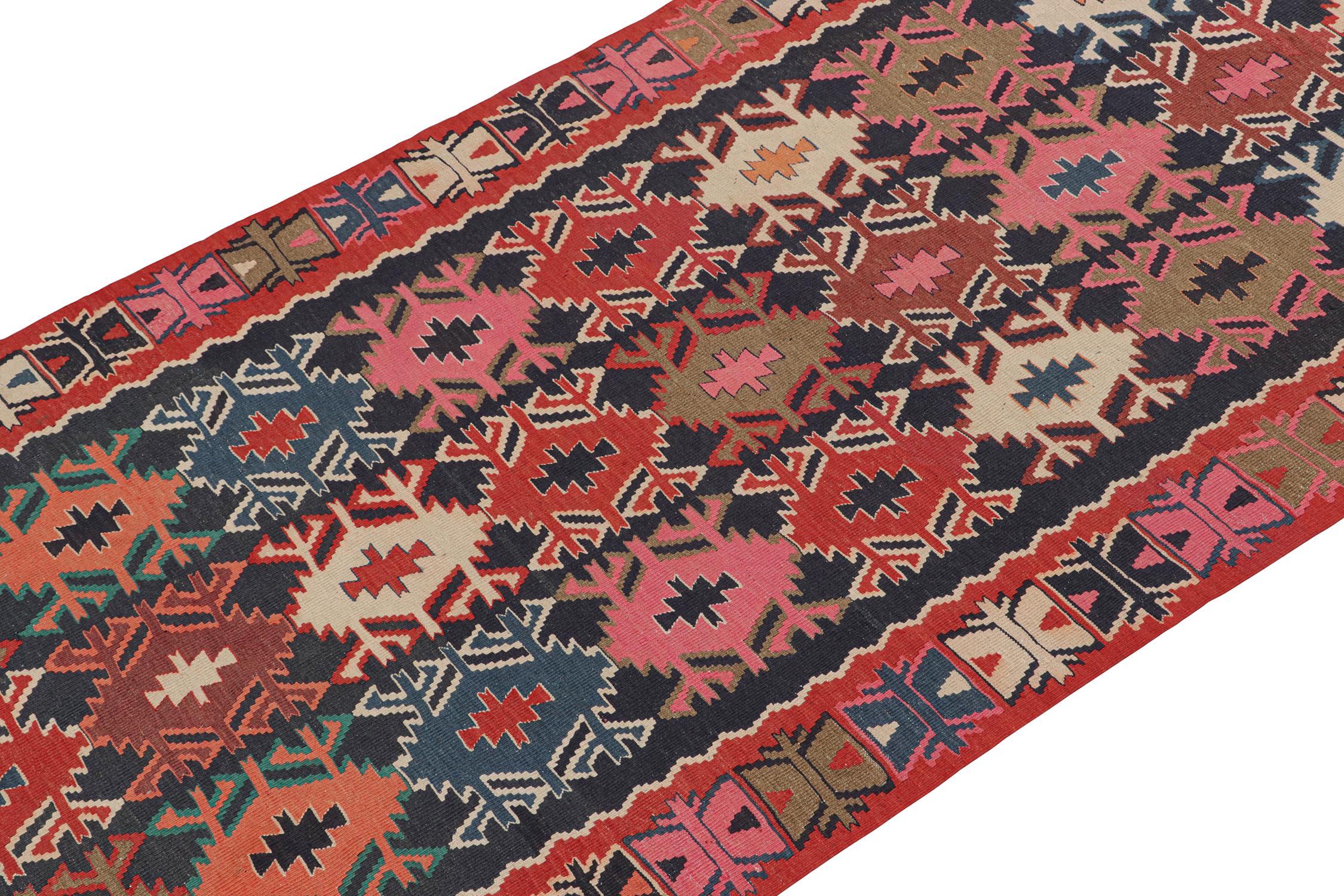 Hand-Knotted Vintage Northwest Persian Kilim with Colorful Geometric Patterns by Rug & Kilim For Sale