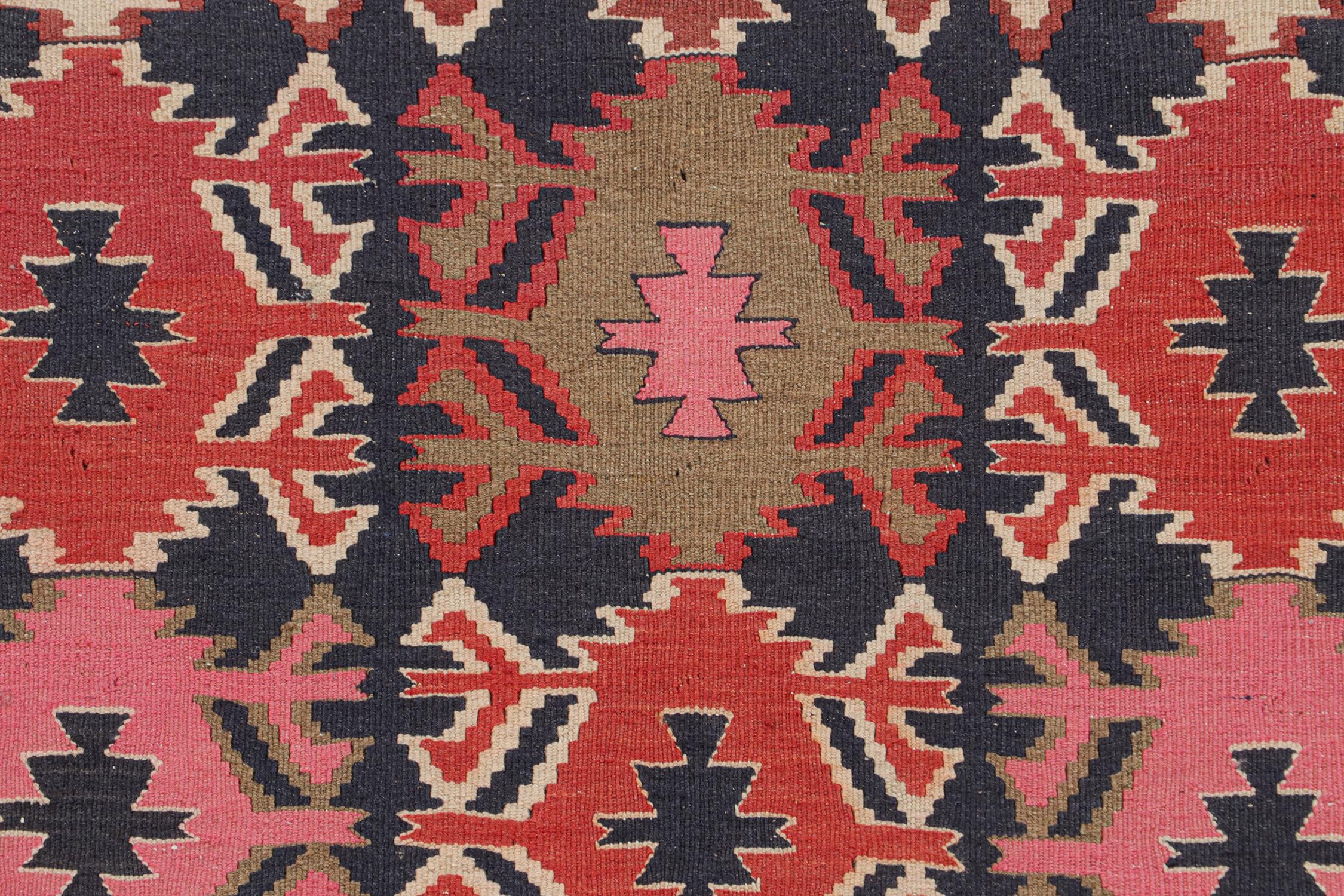 Mid-20th Century Vintage Northwest Persian Kilim with Colorful Geometric Patterns by Rug & Kilim For Sale