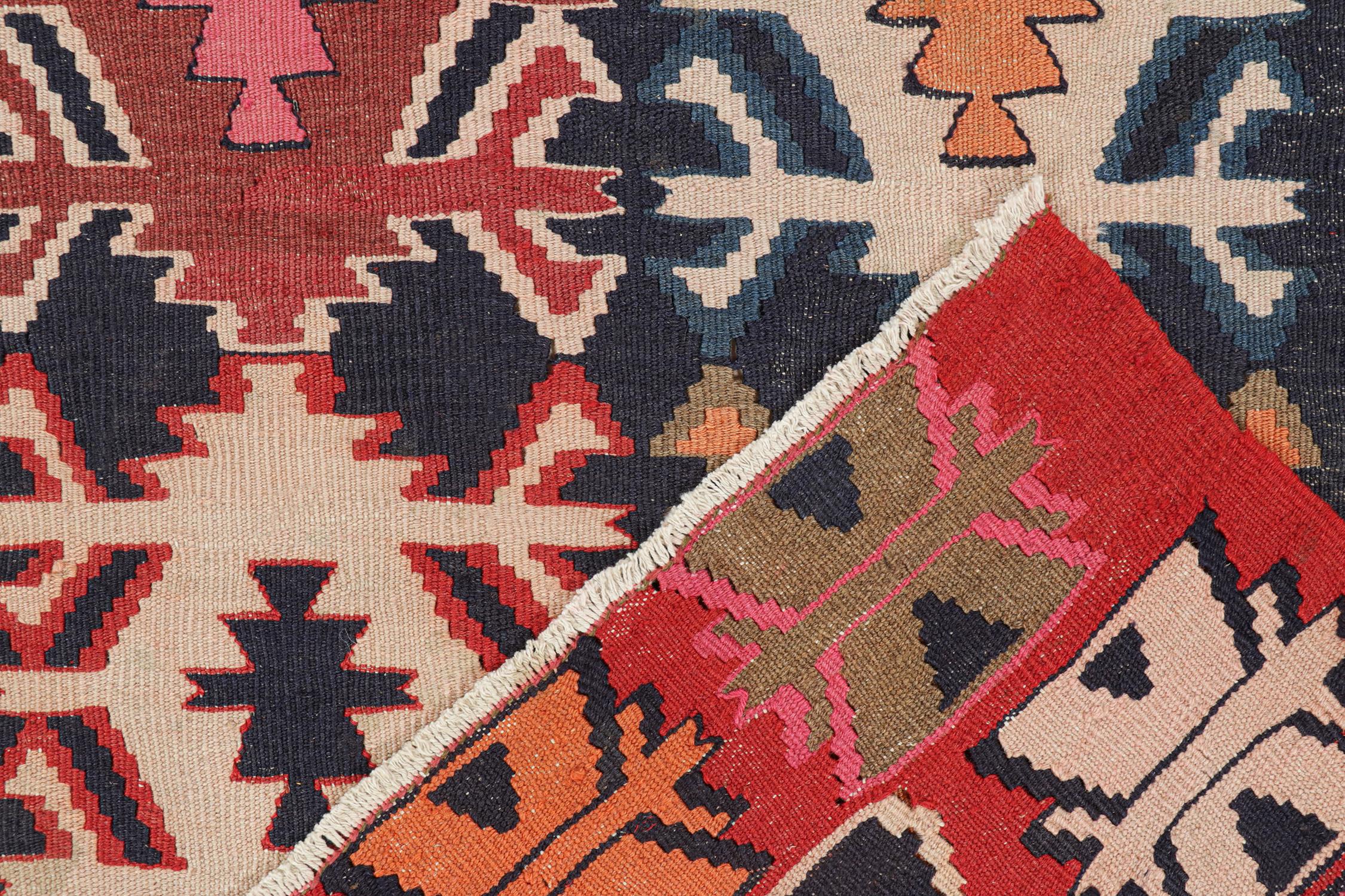 Wool Vintage Northwest Persian Kilim with Colorful Geometric Patterns by Rug & Kilim For Sale