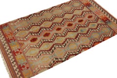 Vintage Tribal kilim rug in Polychromatic Geometric Pattern by Rug & Kilim
