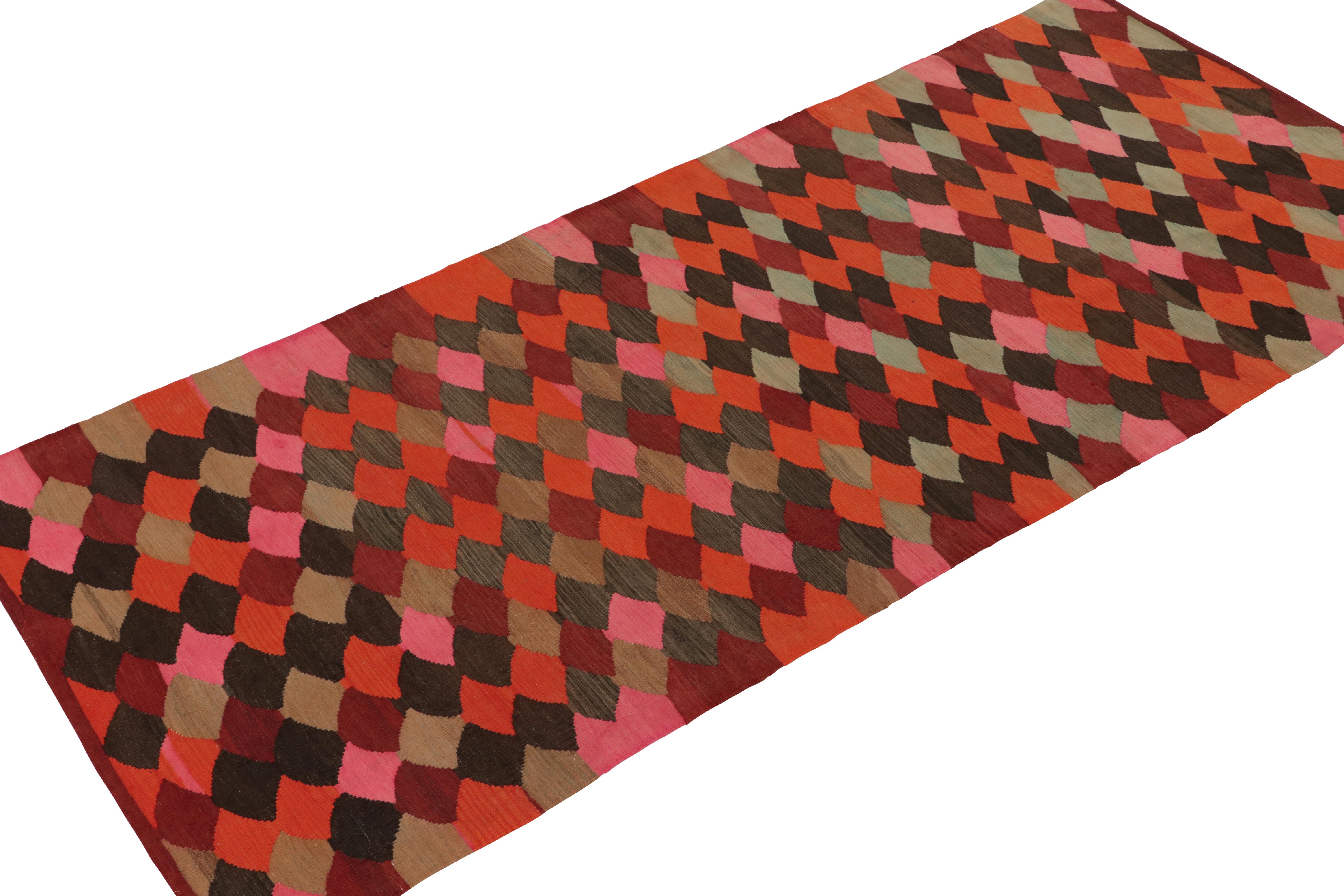 Tribal Vintage Karadagh Persian Kilim in Polychromatic Geometric Pattern by Rug & Kilim For Sale