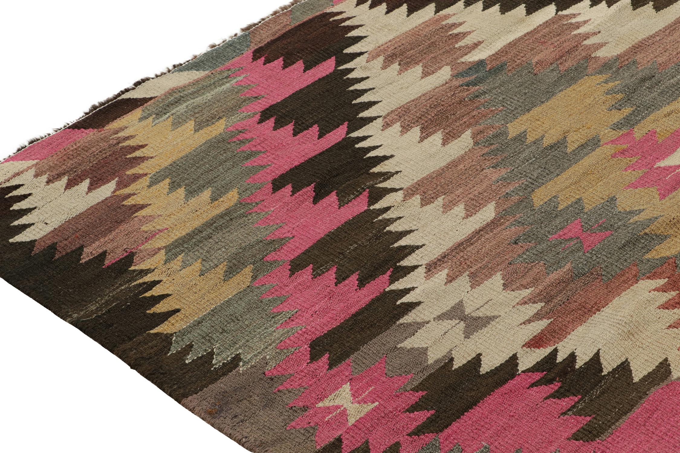 Vintage Tribal Kilim Rug in Polychromatic Geometric Pattern by Rug & Kilim In Good Condition For Sale In Long Island City, NY