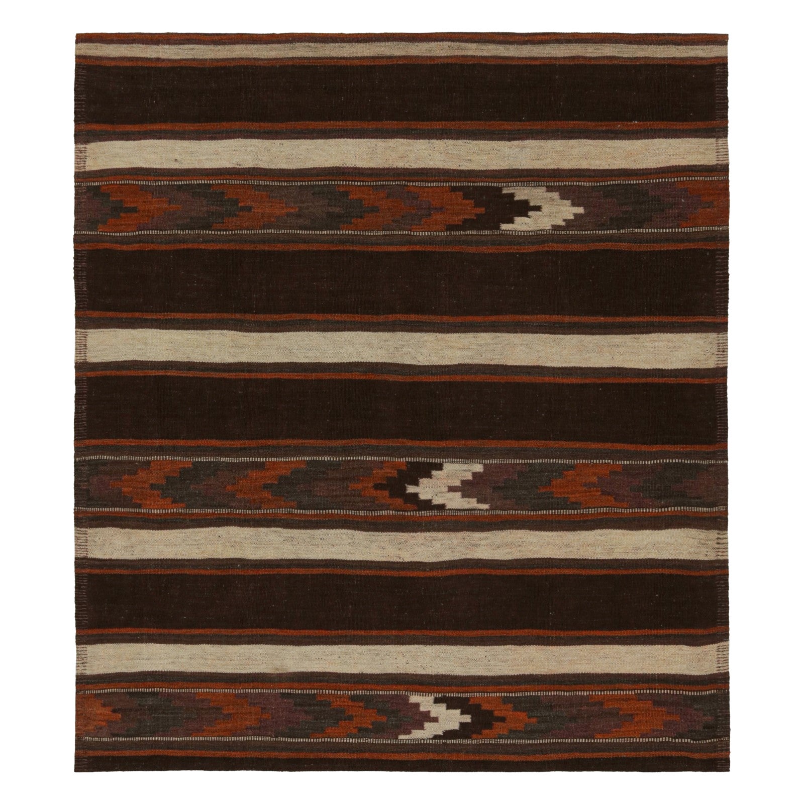 Vintage Stammeskunst-Kelim-Teppich in polychromen, geometrischen Mustern von Rug & Kilim