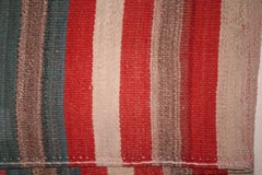 Vintage Tribal Kilim Rug with Polychrome Vertical Stripes