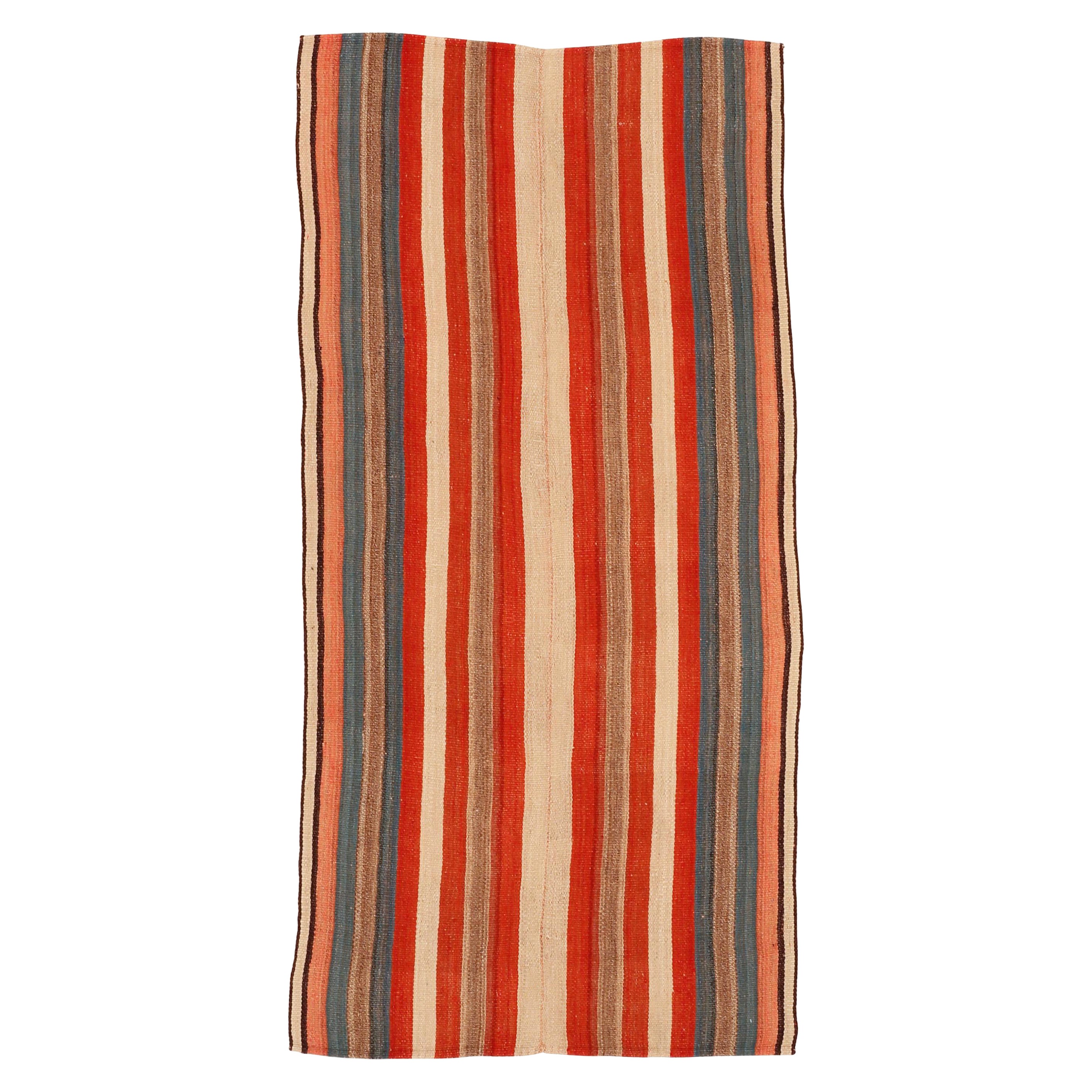 Tappeto tribale vintage Rug & Kilim con strisce verticali policrome