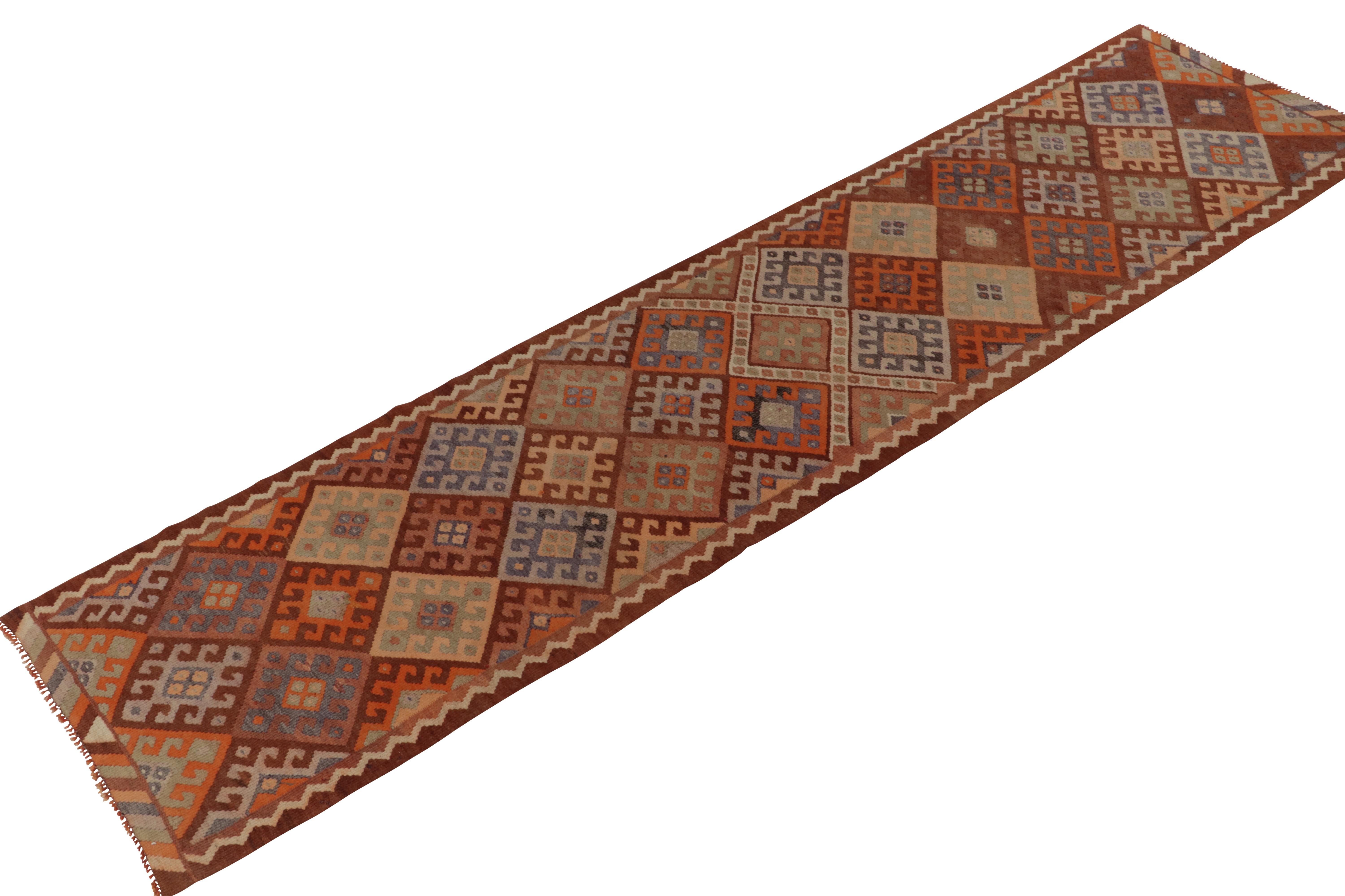 From R&K Principal Josh Nazmiyal’s latest acquisitions, a distinct vintage kilim runner originating from Turkey circa 1950-1960. 

On the Design: Tribal geometric motifs with latch hook extensions enjoy exceptional movement in the warmth &