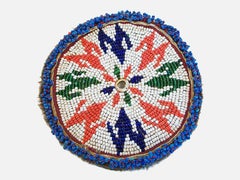 Vintage Tribal Kuchi Beaded Disk - Hand Sewn - Afghanistan - Circa 1970
