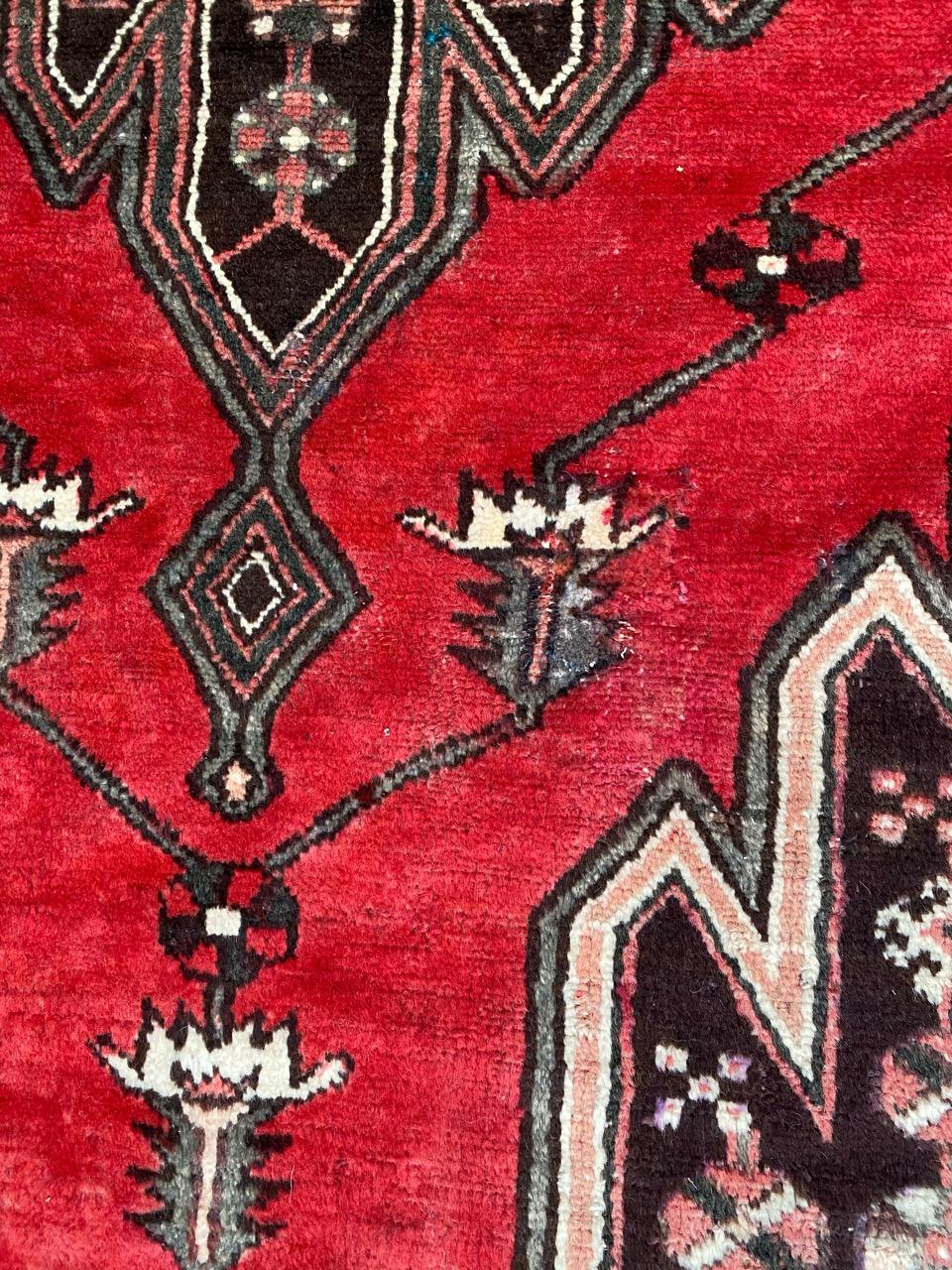 Asian Vintage Tribal Mazlaghan Rug For Sale