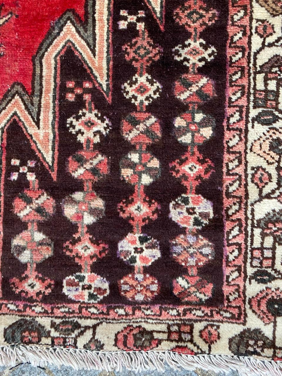 Hand-Knotted Vintage Tribal Mazlaghan Rug For Sale