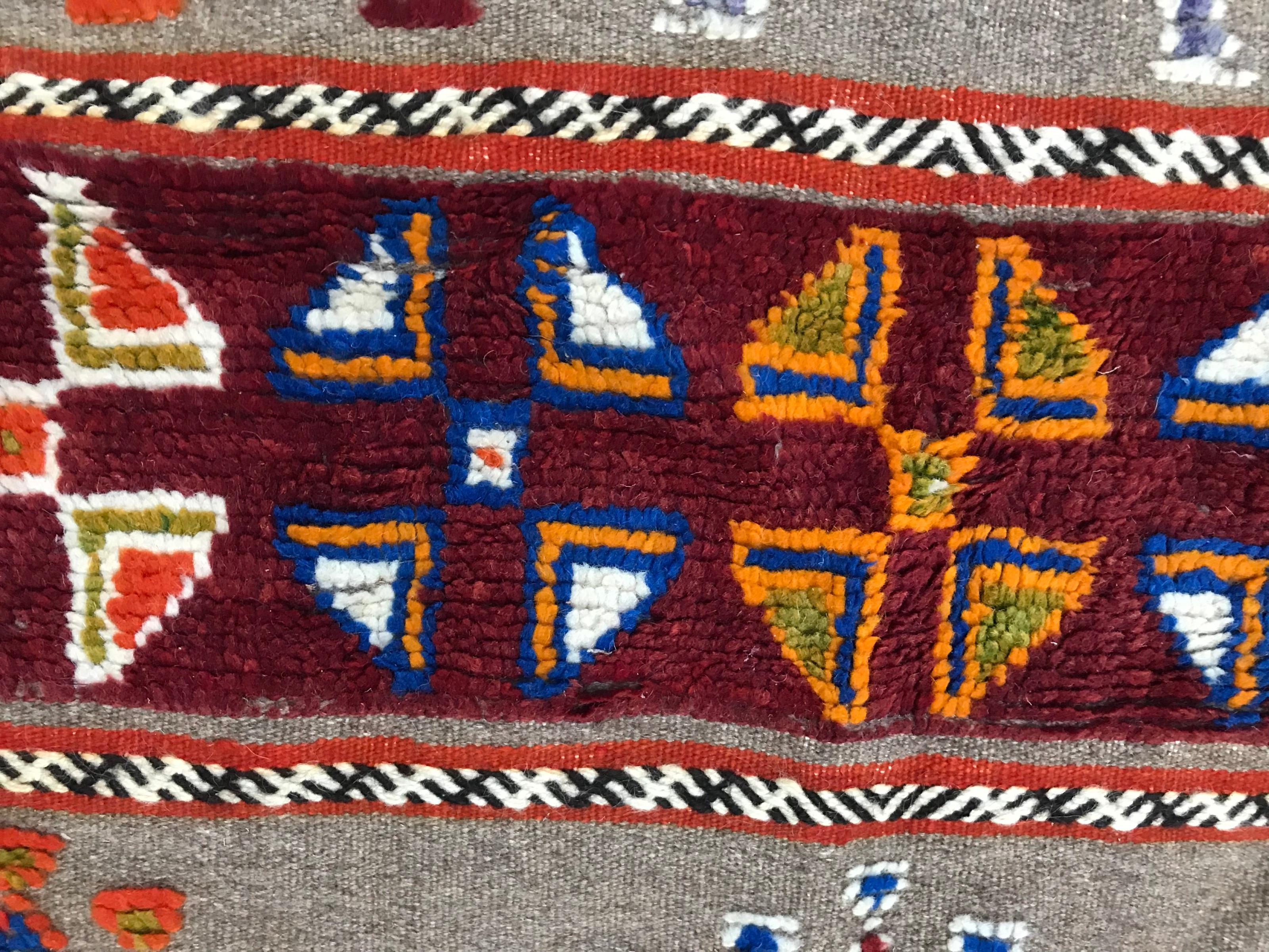 Vintage Tribal Moroccan Berbere Rug For Sale 4