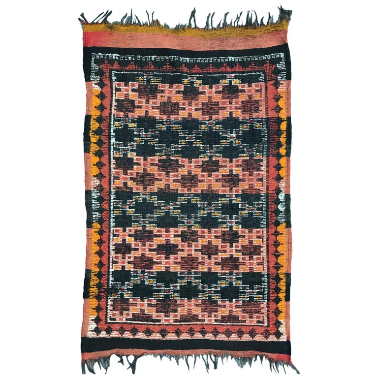 Tapis Berbère Marocain Vintage – 5,5x9,5 Ft, Laine Tissée Main, Multicolore, Boho