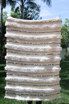 Vintage Tribal Moroccan Handcrafted Wedding Blanket Throw with Sequins
