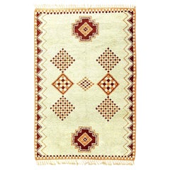 Vintage Tribal Moroccan Geometric Design Wool Rug by Doris Leslie Blau