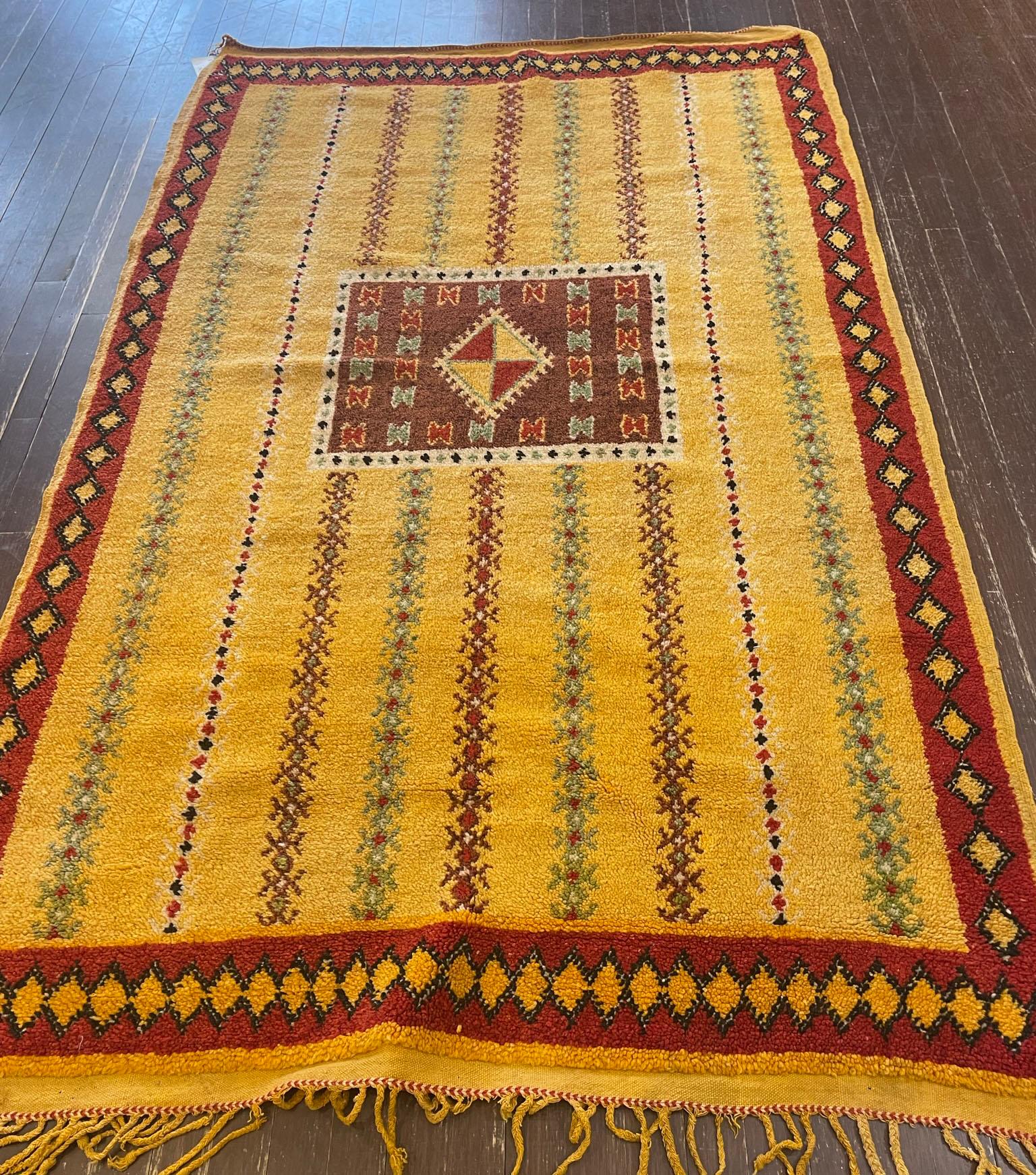 Vintage Tribal Moroccan Rug, c-1960's 4'3