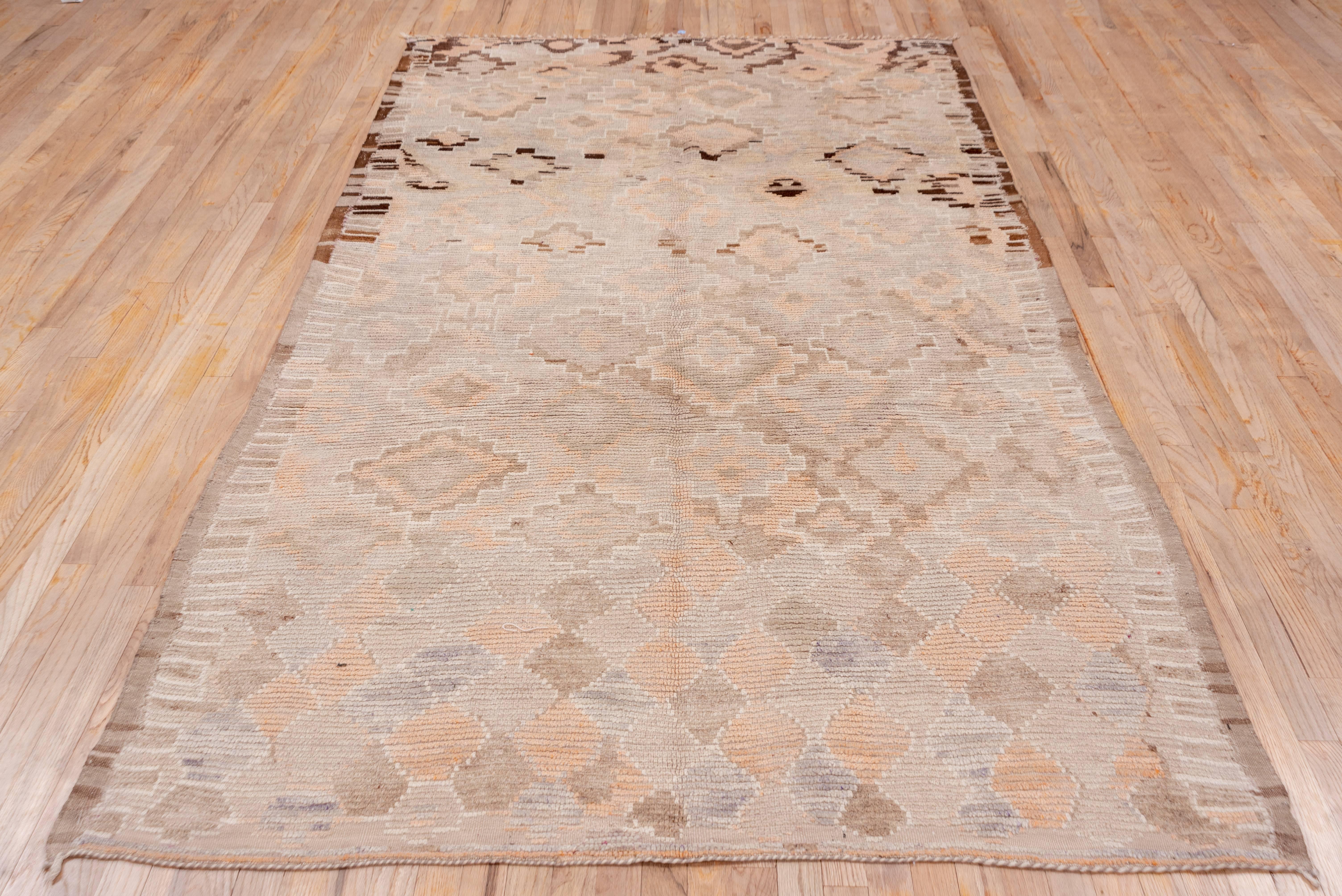 Hand-Knotted Vintage Tribal Moroccan Rug