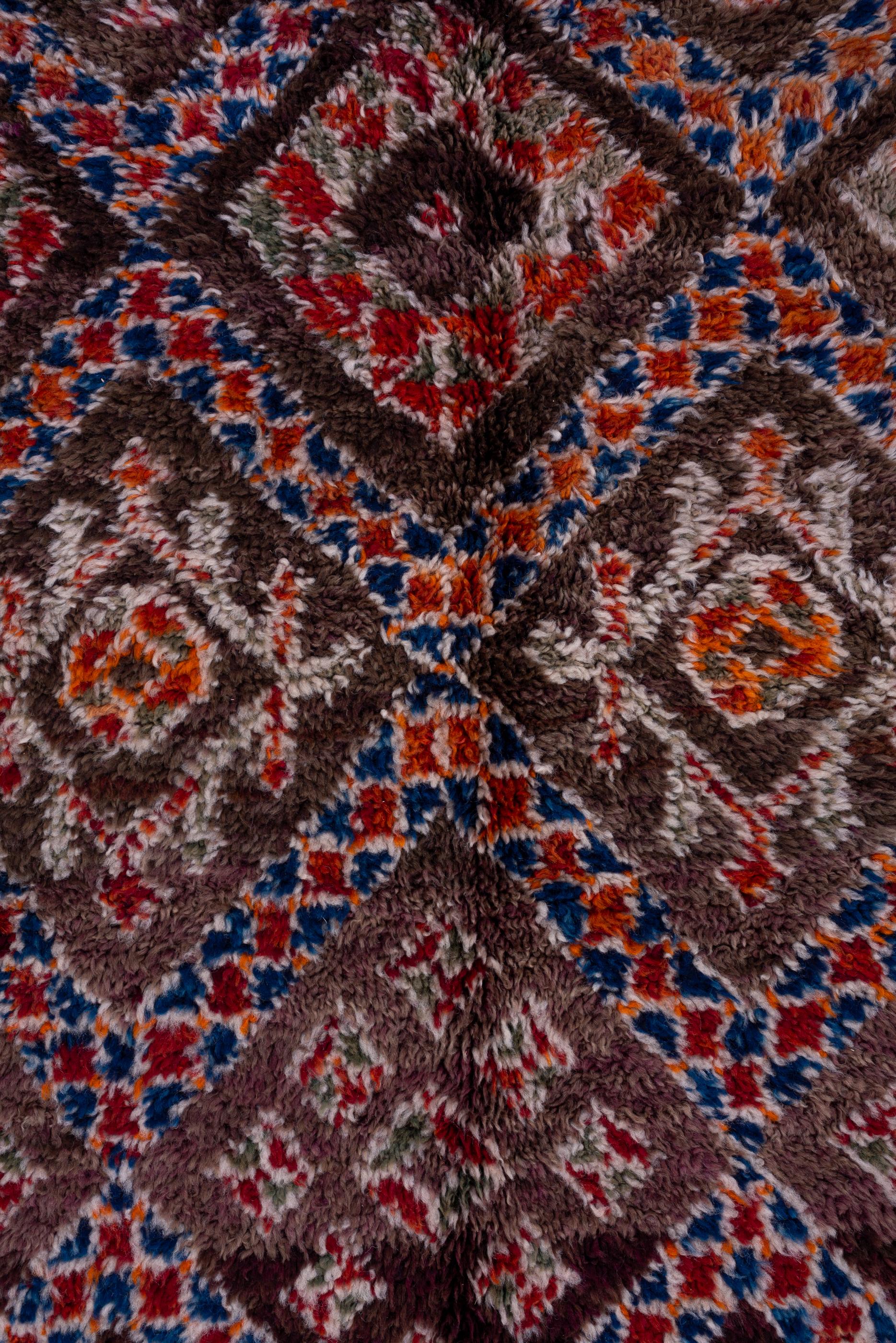 Hand-Knotted Vintage Tribal Moroccan Rug  For Sale