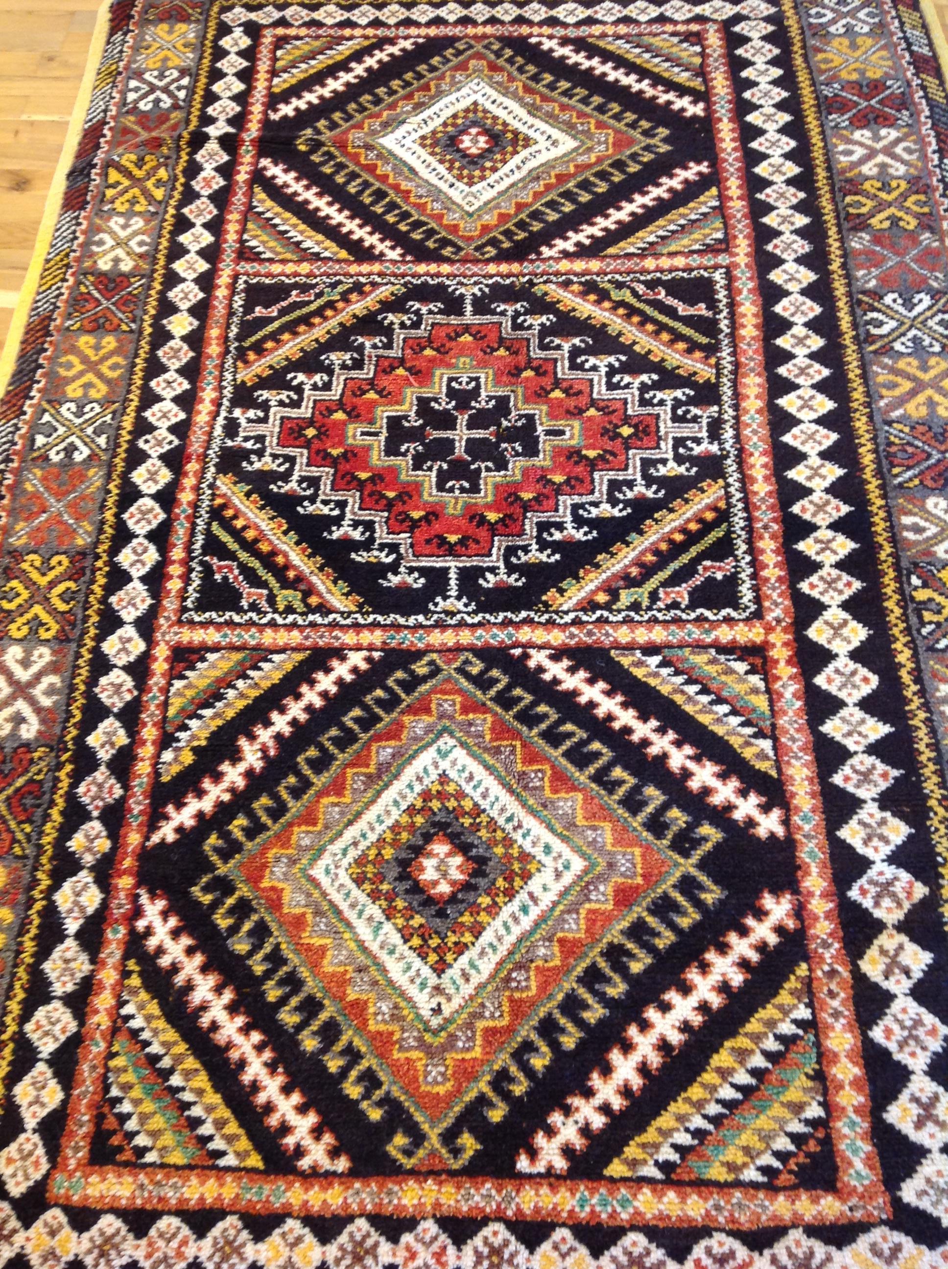 20th Century Vintage Tribal Moroccan Rug For Sale