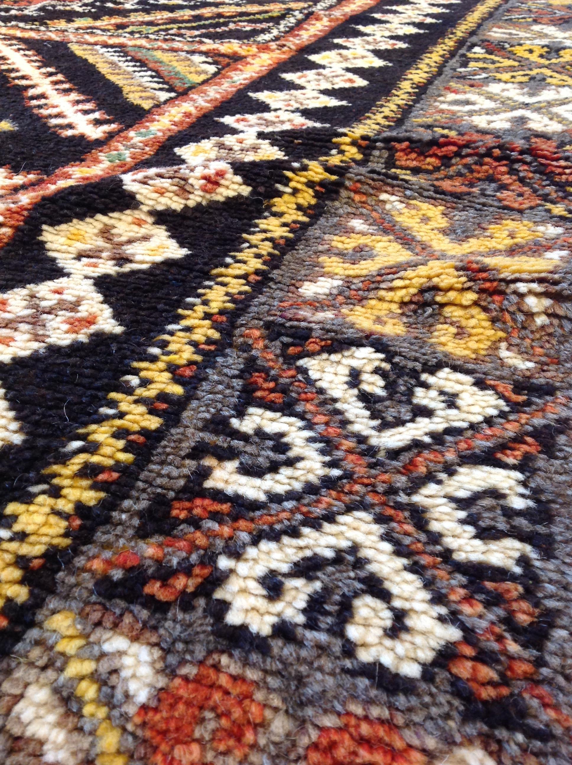Wool Vintage Tribal Moroccan Rug For Sale