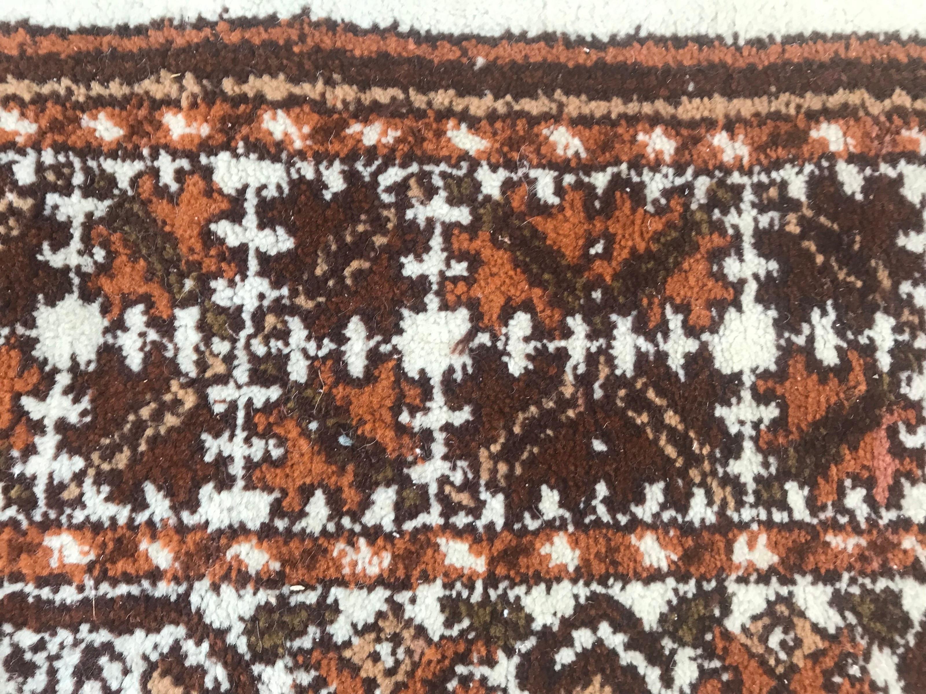 Wool Bobyrug’s Vintage Tribal Moroccan Rug For Sale