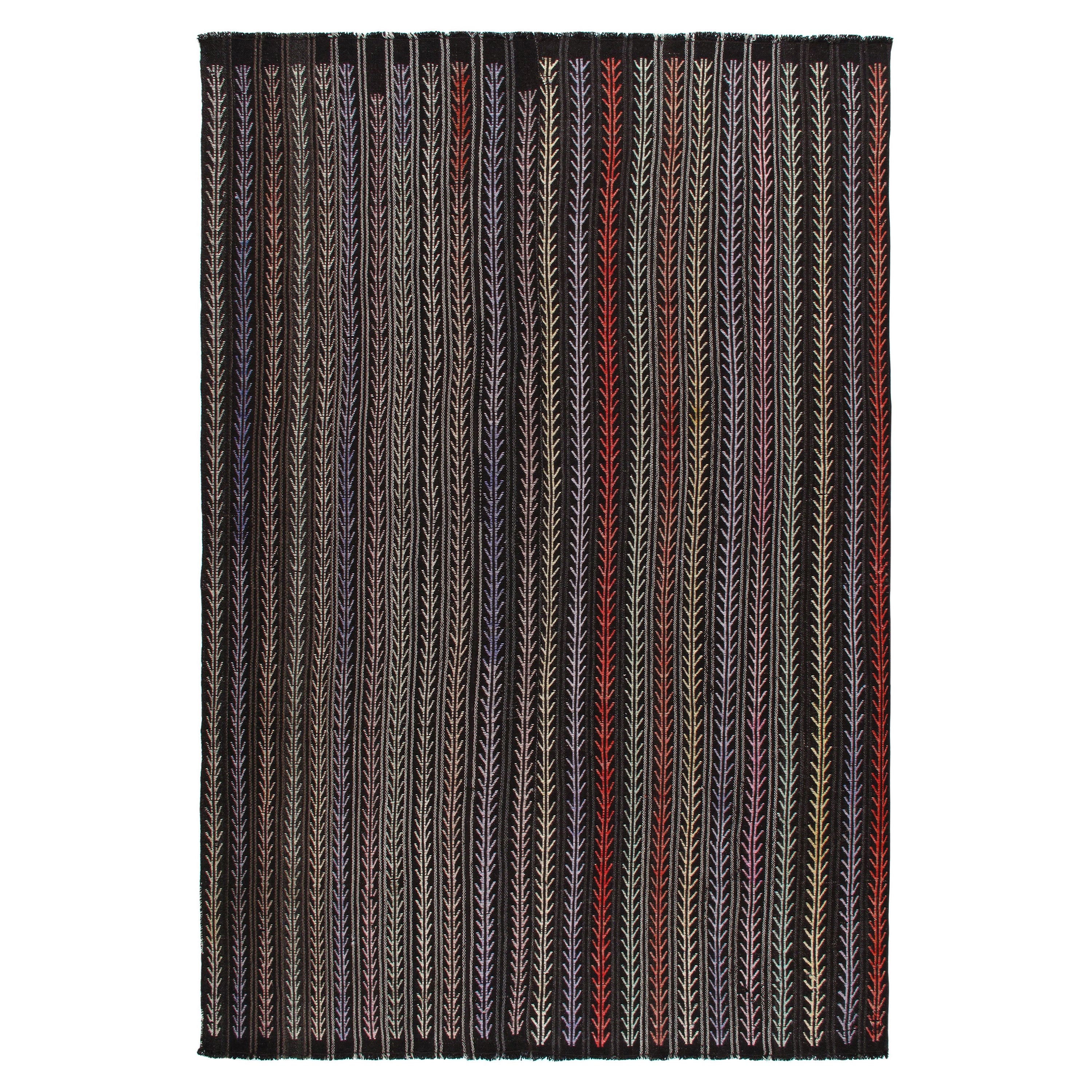 Vintage Tribal Multicolor Flachgewebeteppich