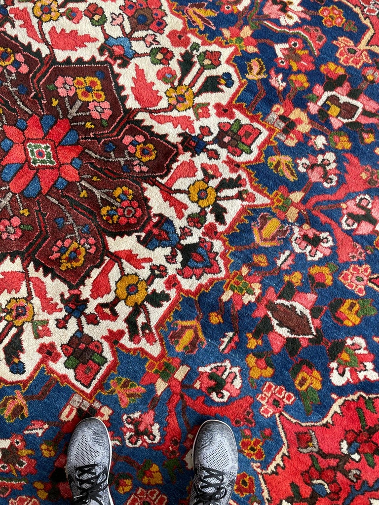 Vintage Tribal and Old-World Charm Rug, circa 1950's For Sale at 1stDibs