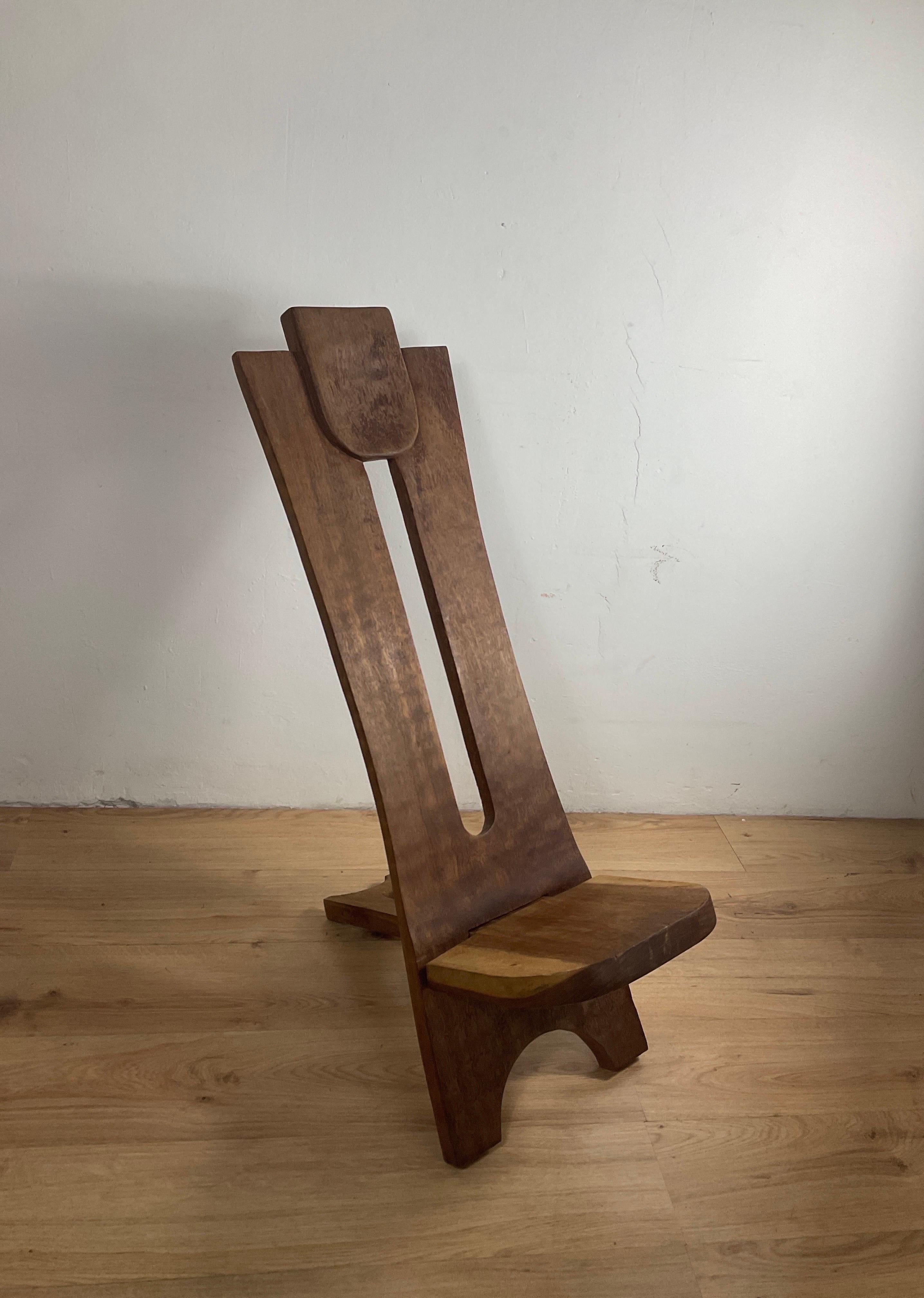 African Vintage Tribal Palaver Chair For Sale