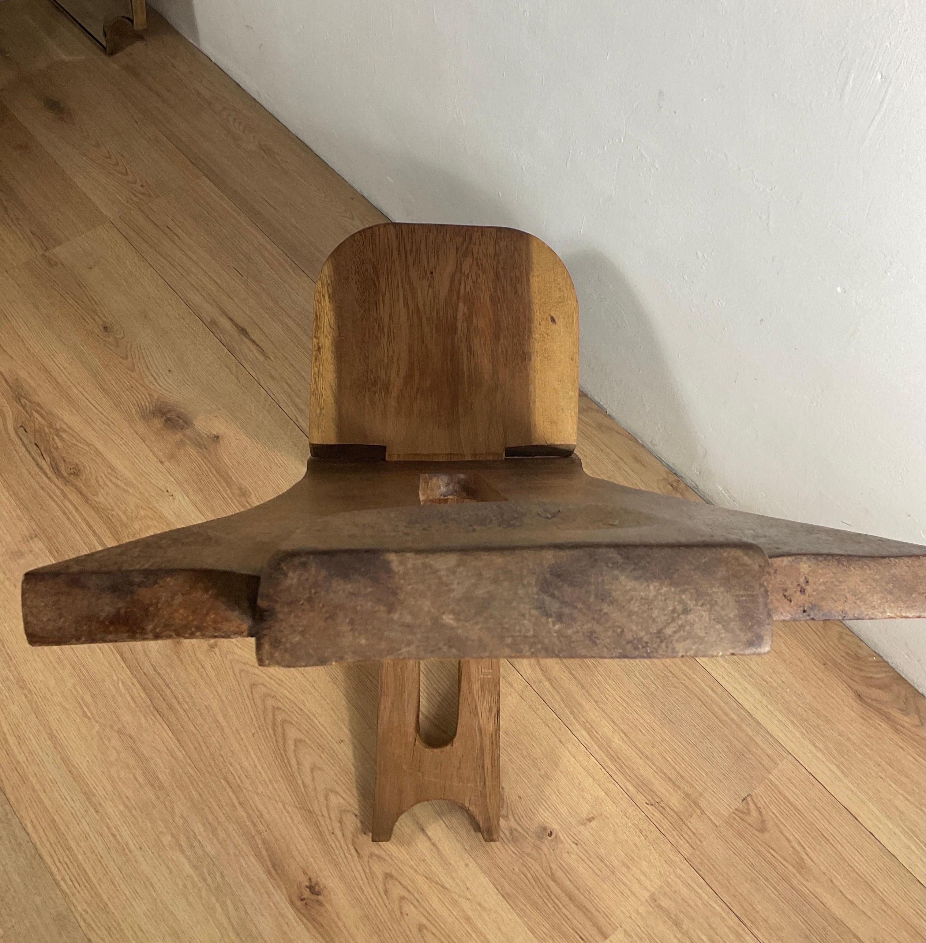Hardwood Vintage Tribal Palaver Chair For Sale